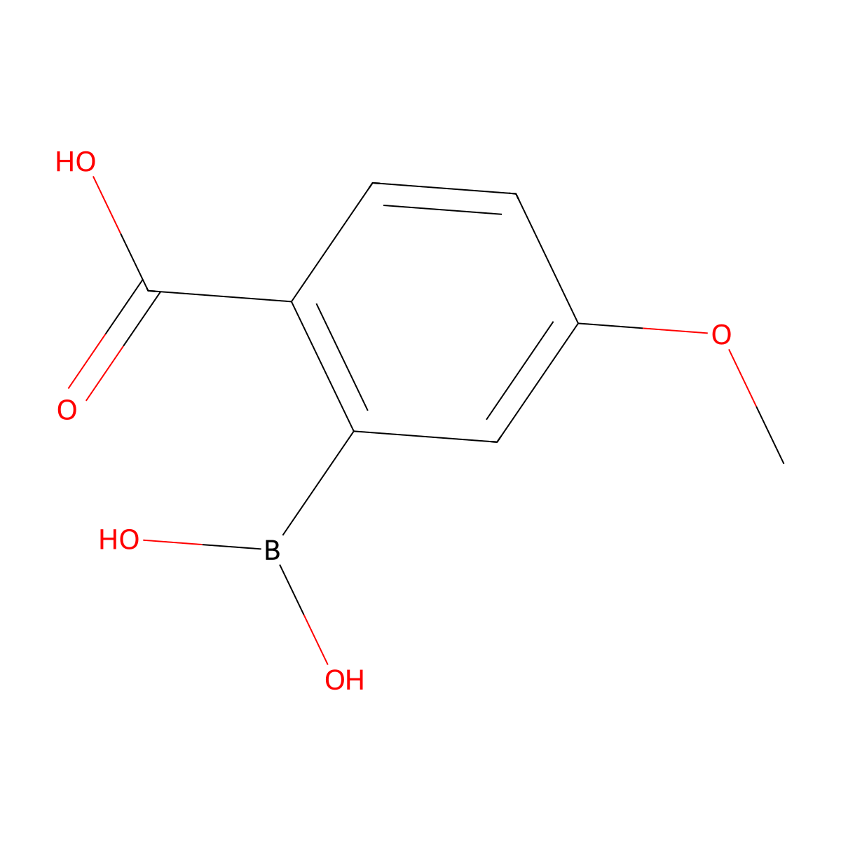 2-Borono-4-methoxybenzoic acid molecular structure, CAS 1799979-63-7