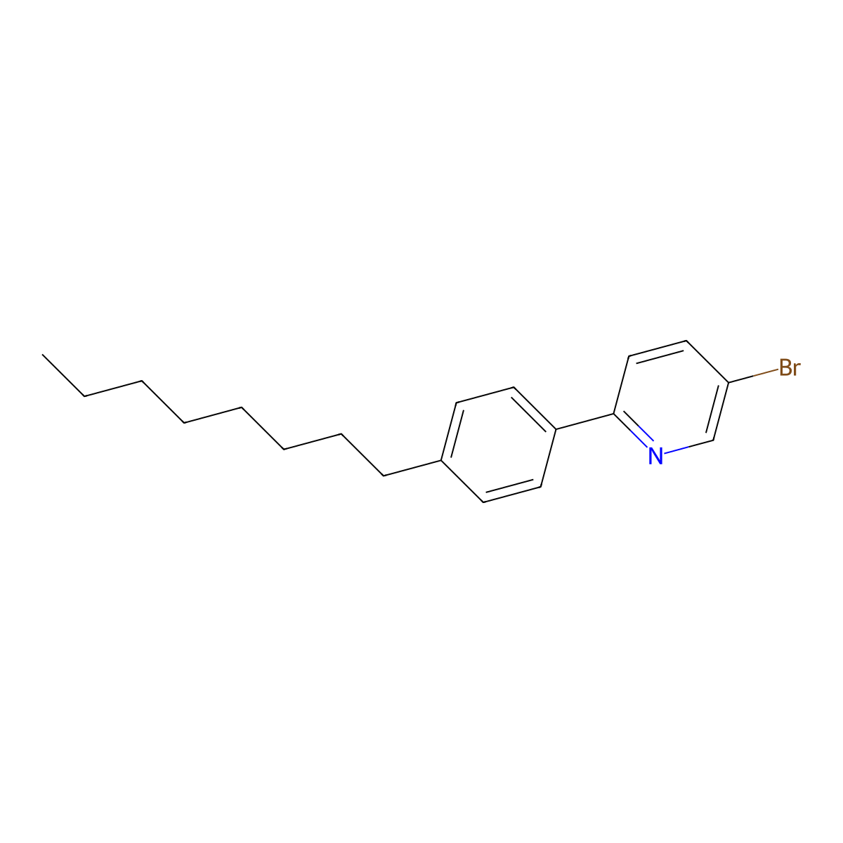5-Bromo-2-(4-octylphenyl)pyridine molecular structure, CAS 179998-83-5