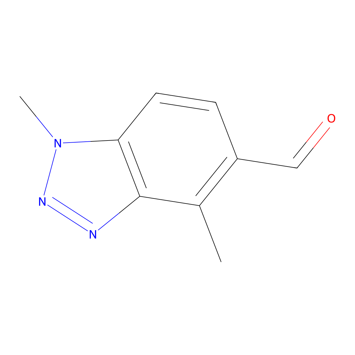 1,4-Dimethyl-1H-benzo[d][1,2,3]triazole-5-carbaldehyde molecular structure, CAS 1799980-17-8