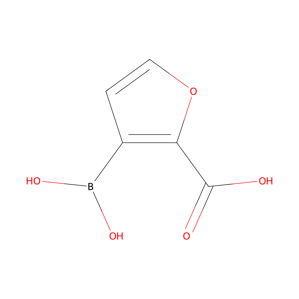 3-Boronofuran-2-carboxylic acid molecular structure, CAS 1799980-25-8