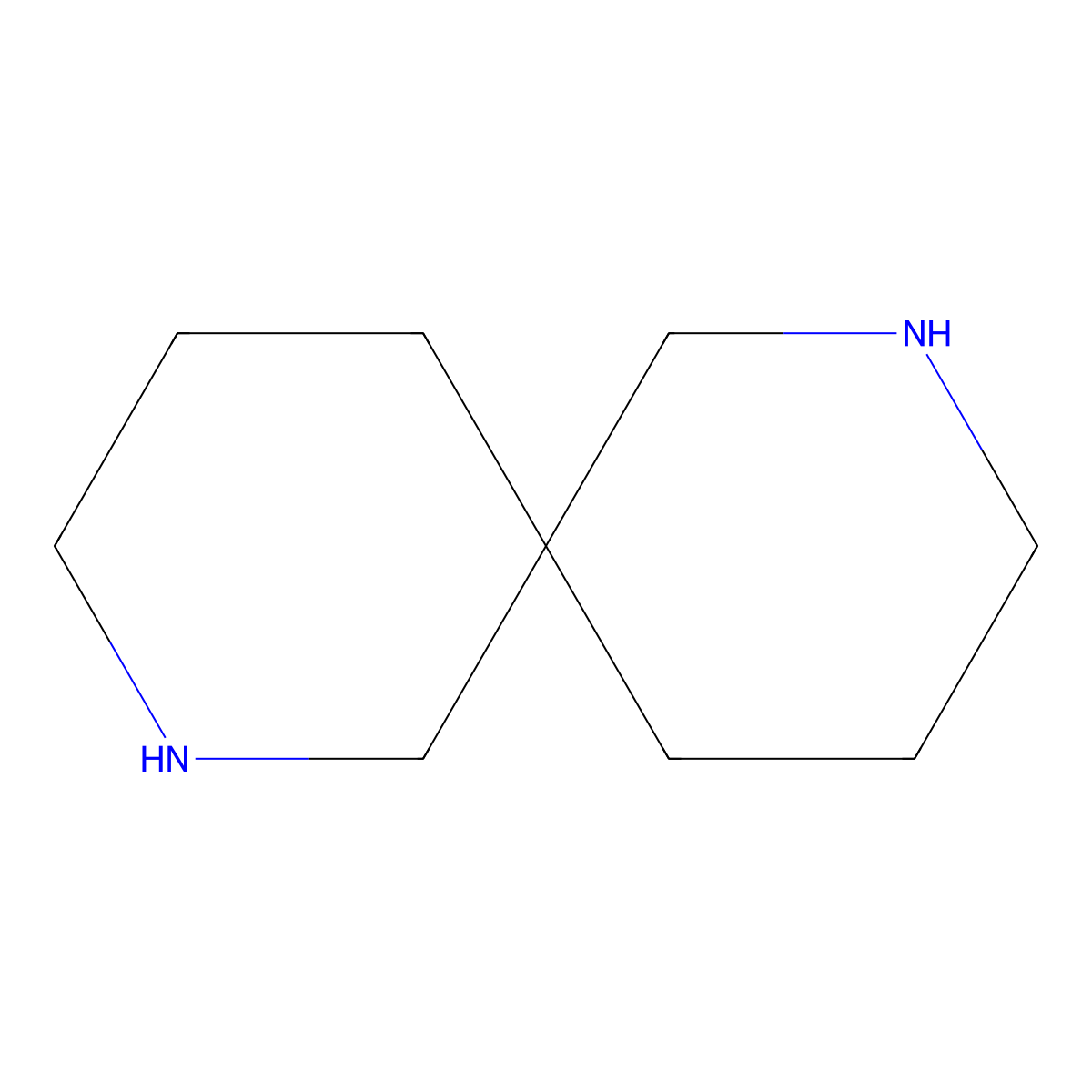 2,8-Diazaspiro(5.5)undecane molecular structure, CAS 180-50-7
