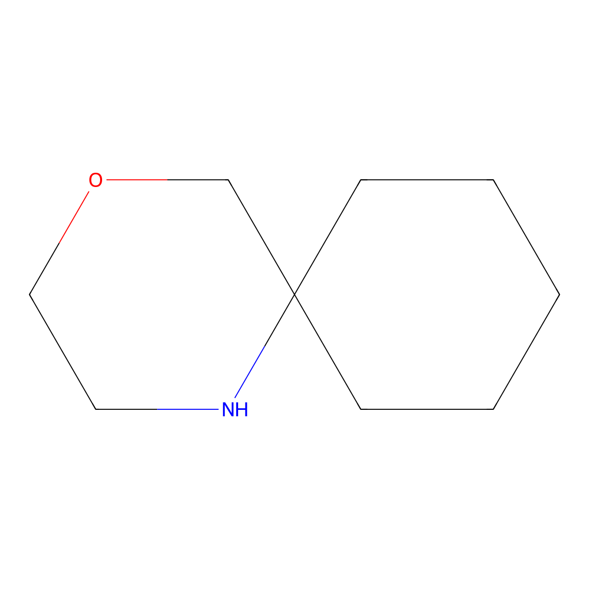 4-Oxa-1-azaspiro[5.5]undecane molecular structure, CAS 180-78-9