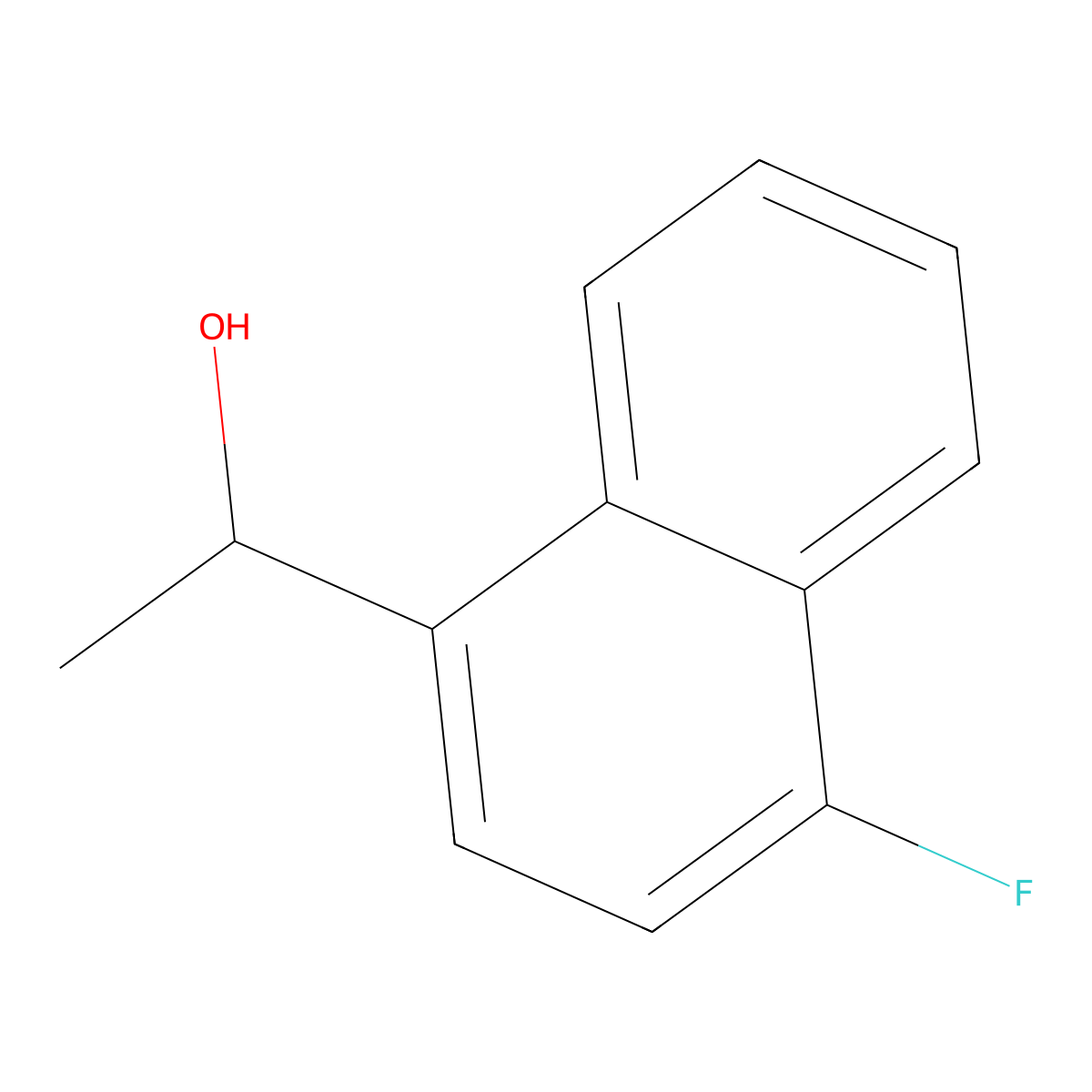 1-(4-Fluoronaphthalen-1-yl)ethanol molecular structure, CAS 1800-67-5
