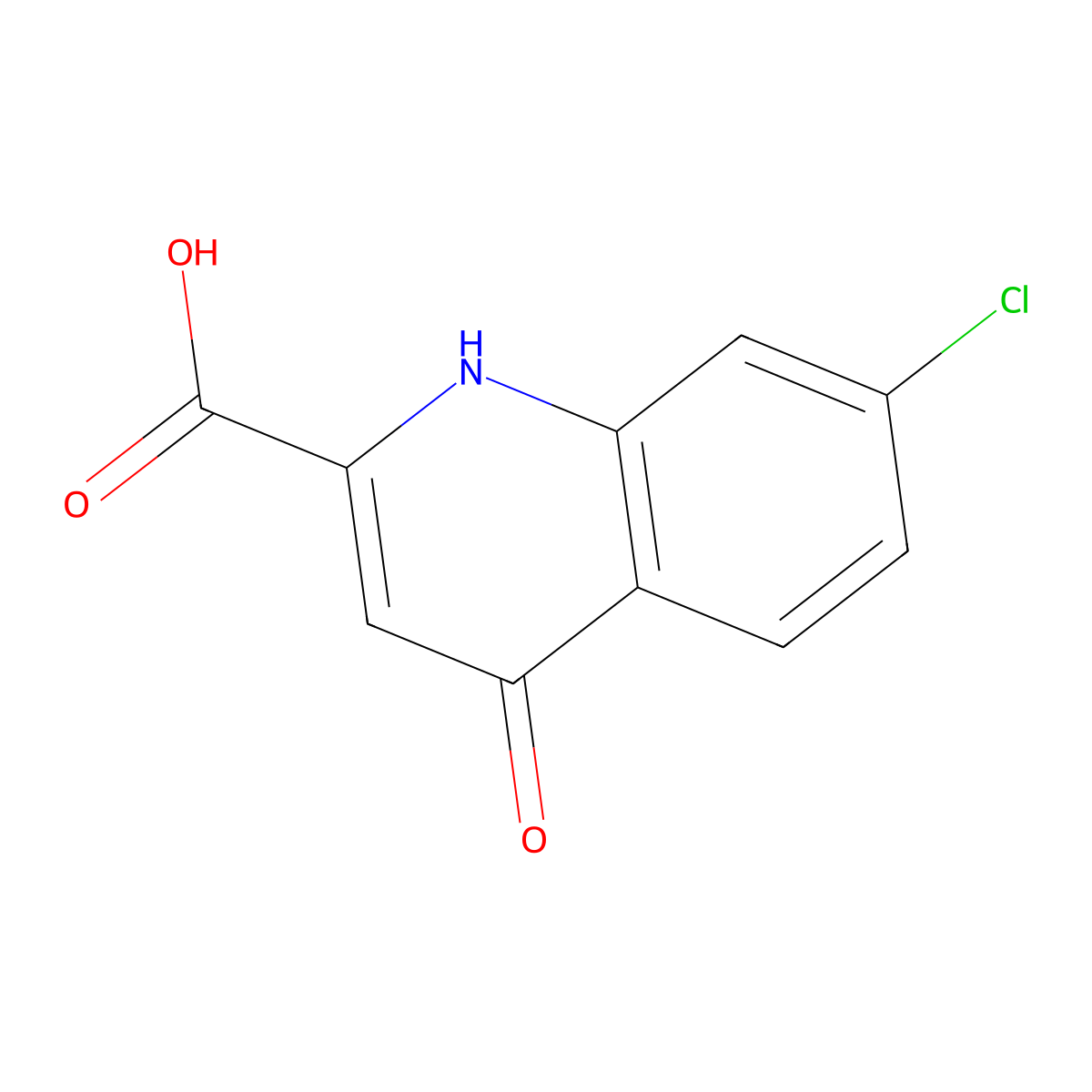 7-Chlorokynurenic acid molecular structure, CAS 18000-24-3