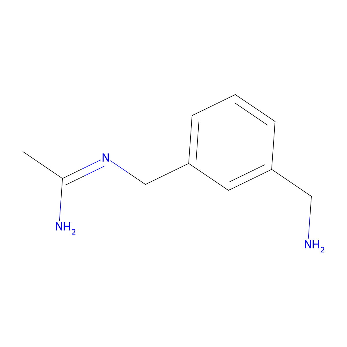 N-(3-(aminomethyl)benzyl)acetamidine molecular structure, CAS 180001-34-7