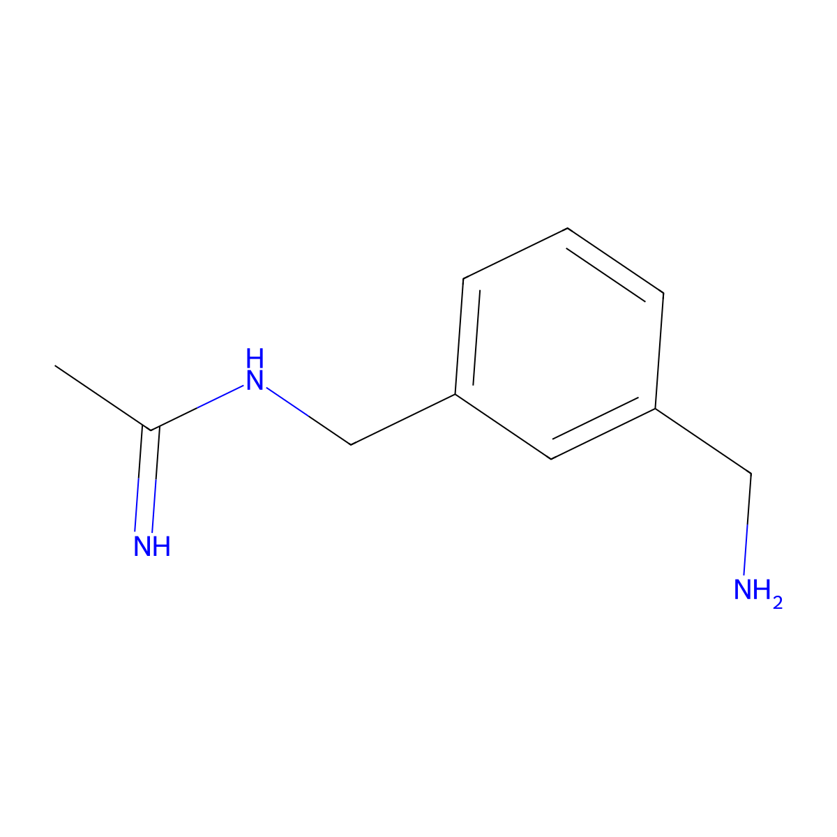 N-(3-(aminomethyl)benzyl)acetamidine molecular structure, CAS 180001-34-7