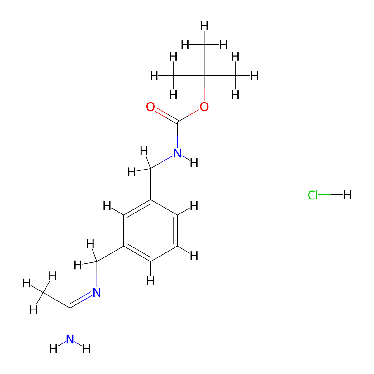 tert-Butyl N-[3-(Acetimidoylaminomethyl)benzyl]carbamate, Hydrochloride molecular structure, CAS 180001-98-3