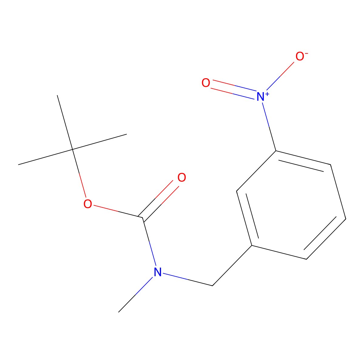 Tert-butyl methyl(3-nitrobenzyl)carbamate molecular structure, CAS 180002-02-2