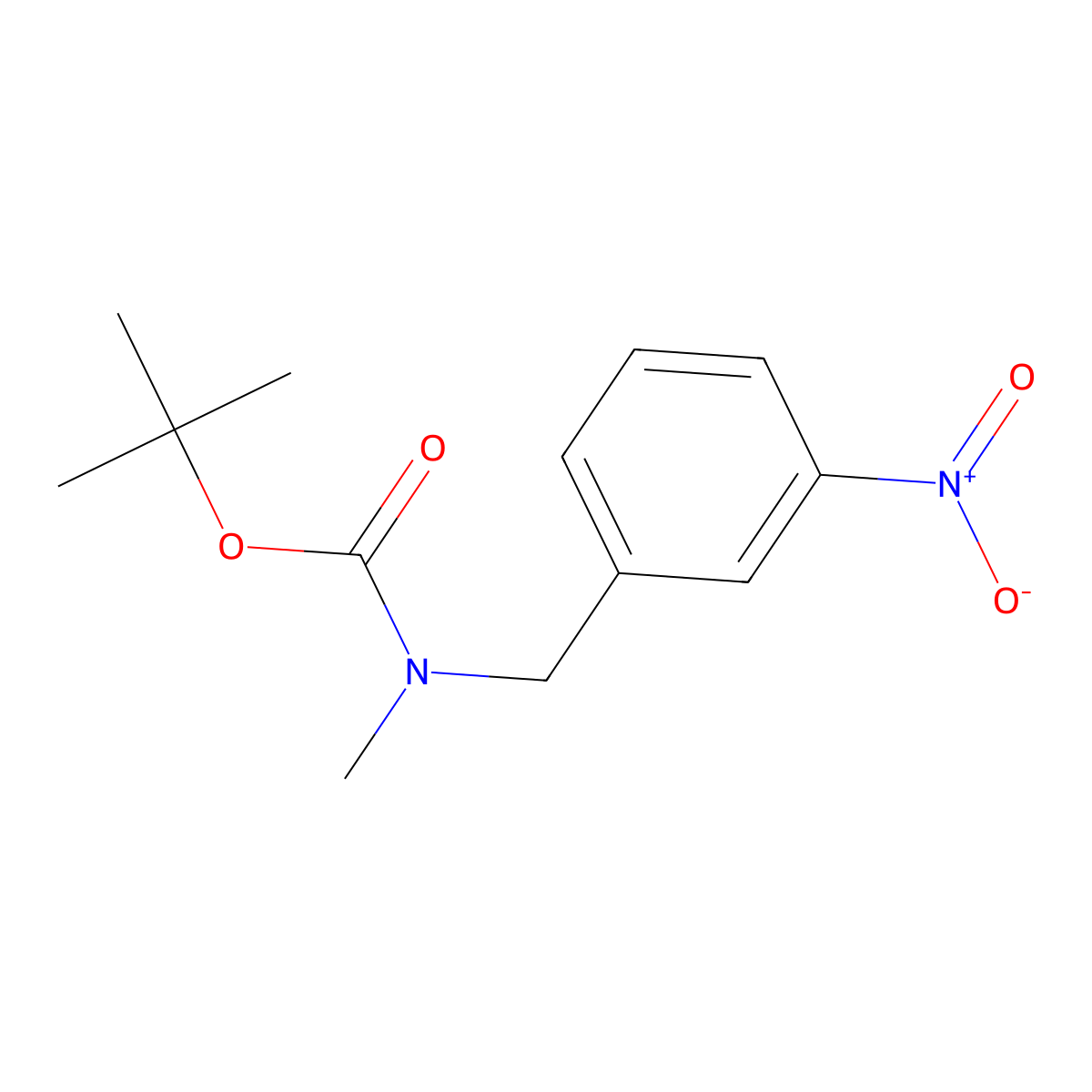Tert-butyl methyl(3-nitrobenzyl)carbamate molecular structure, CAS 180002-02-2