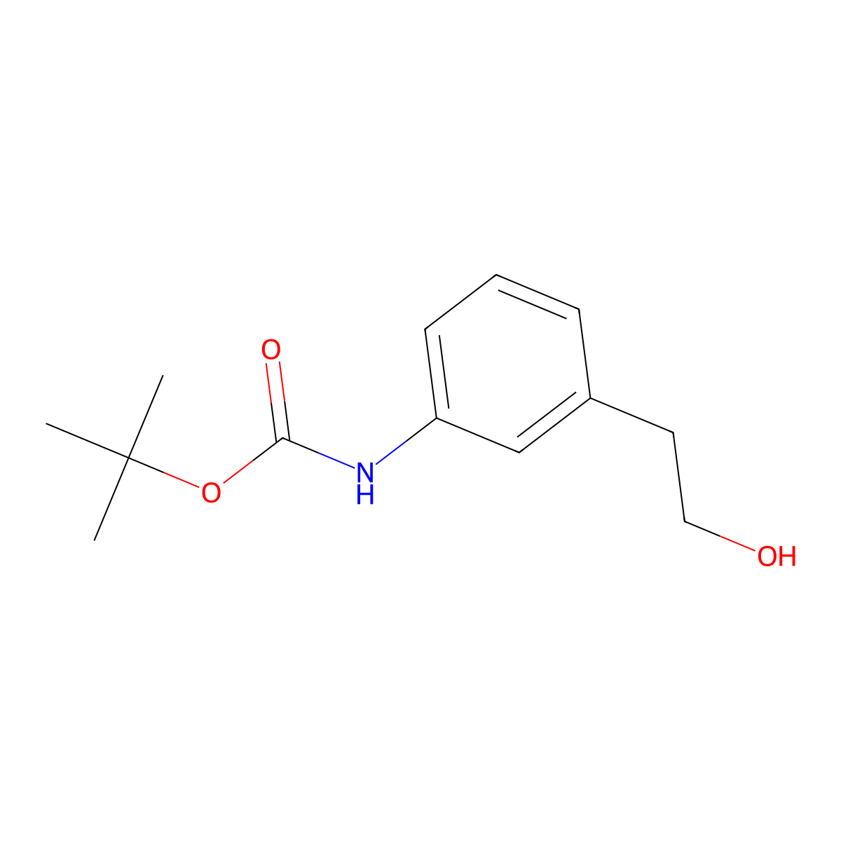 3-n-Boc-aminophenethyl alcohol molecular structure, CAS 180002-10-2