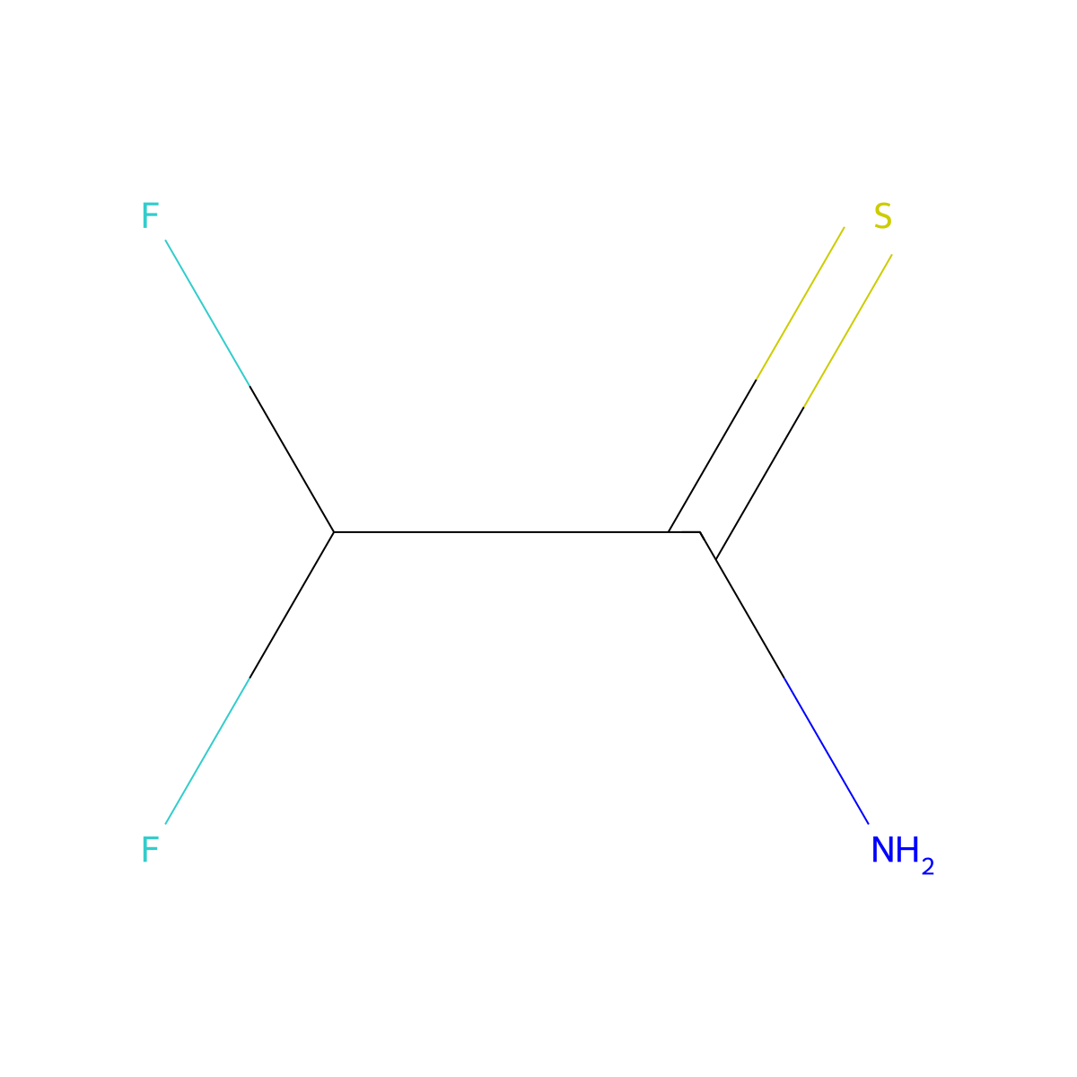 2,2-Difluoroethanethioamide molecular structure, CAS 180002-32-8