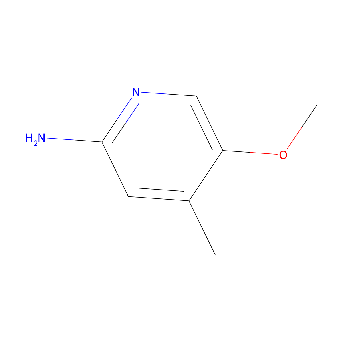 5-Methoxy-4-methylpyridin-2-amine molecular structure, CAS 1800035-89-5
