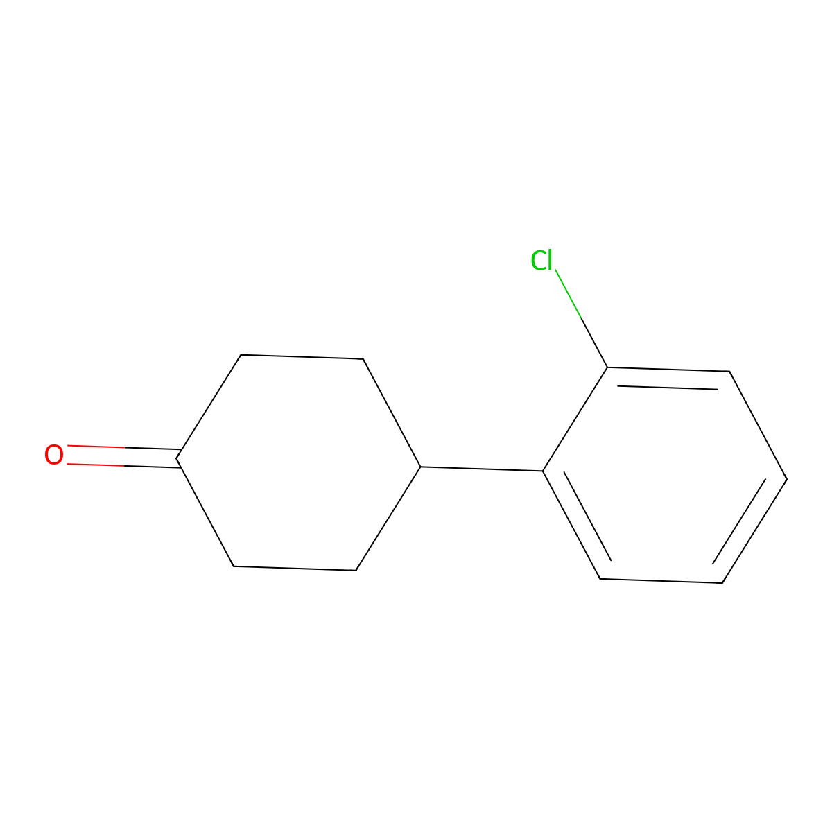 4-(2-Chlorophenyl)cyclohexanone molecular structure, CAS 180005-03-2