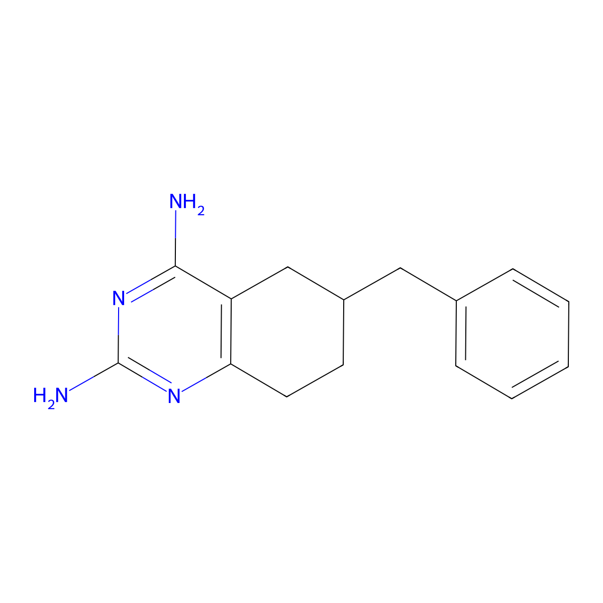 6-Benzyl-5,6,7,8-tetrahydroquinazoline-2,4-diamine molecular structure, CAS 180005-13-4