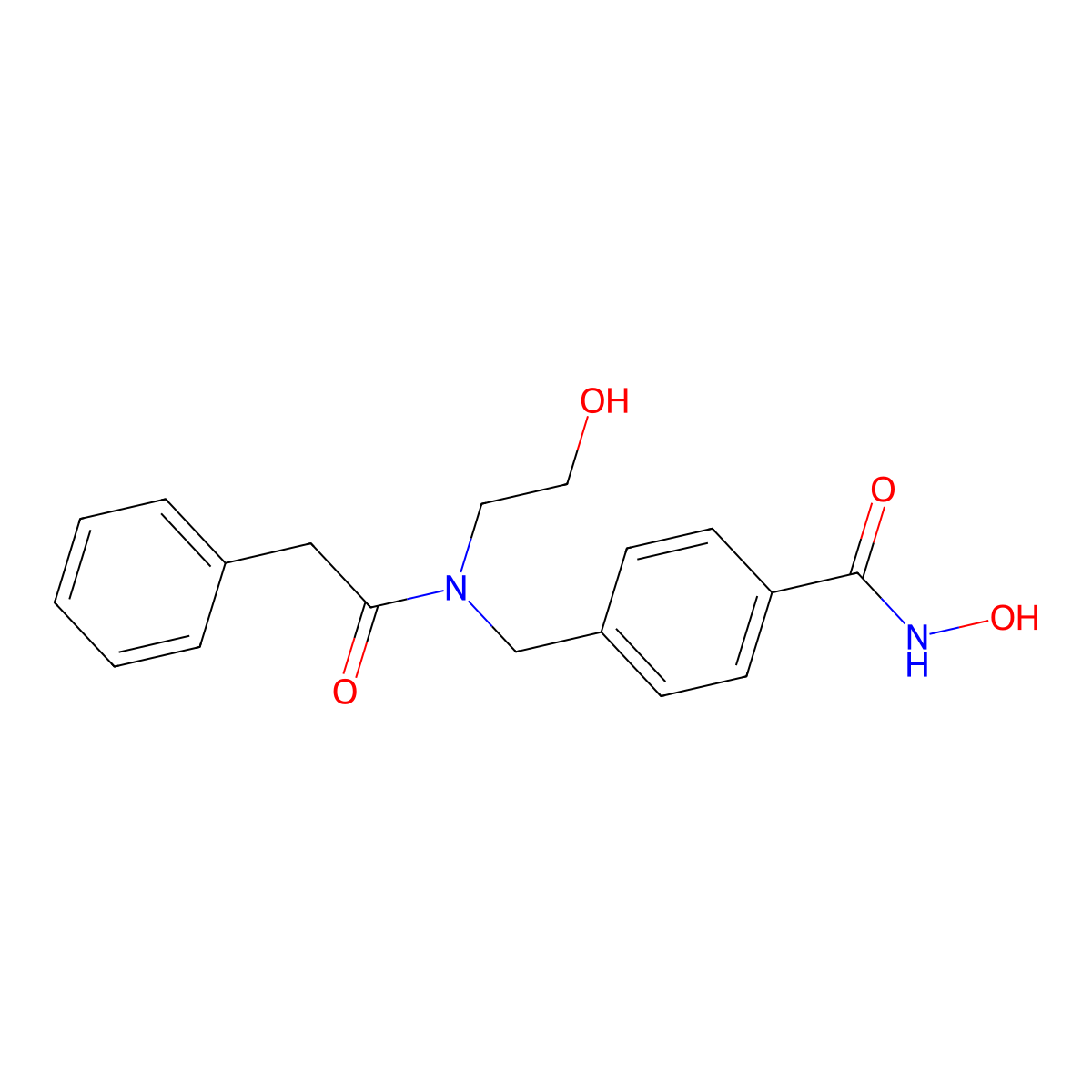 N-hydroxy-4-{[(2-hydroxyethyl)(phenylacetyl)amino]methyl}benzamide molecular structure, CAS 1800066-24-3