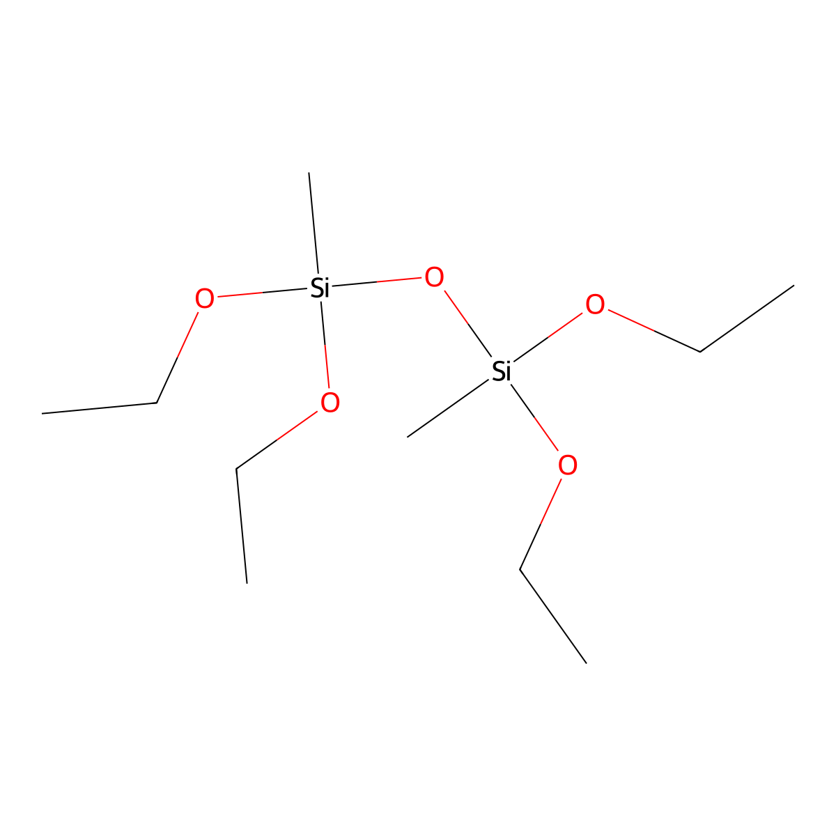1,1,3,3-Tetraethoxy-1,3-dimethyldisiloxane molecular structure, CAS 18001-60-0