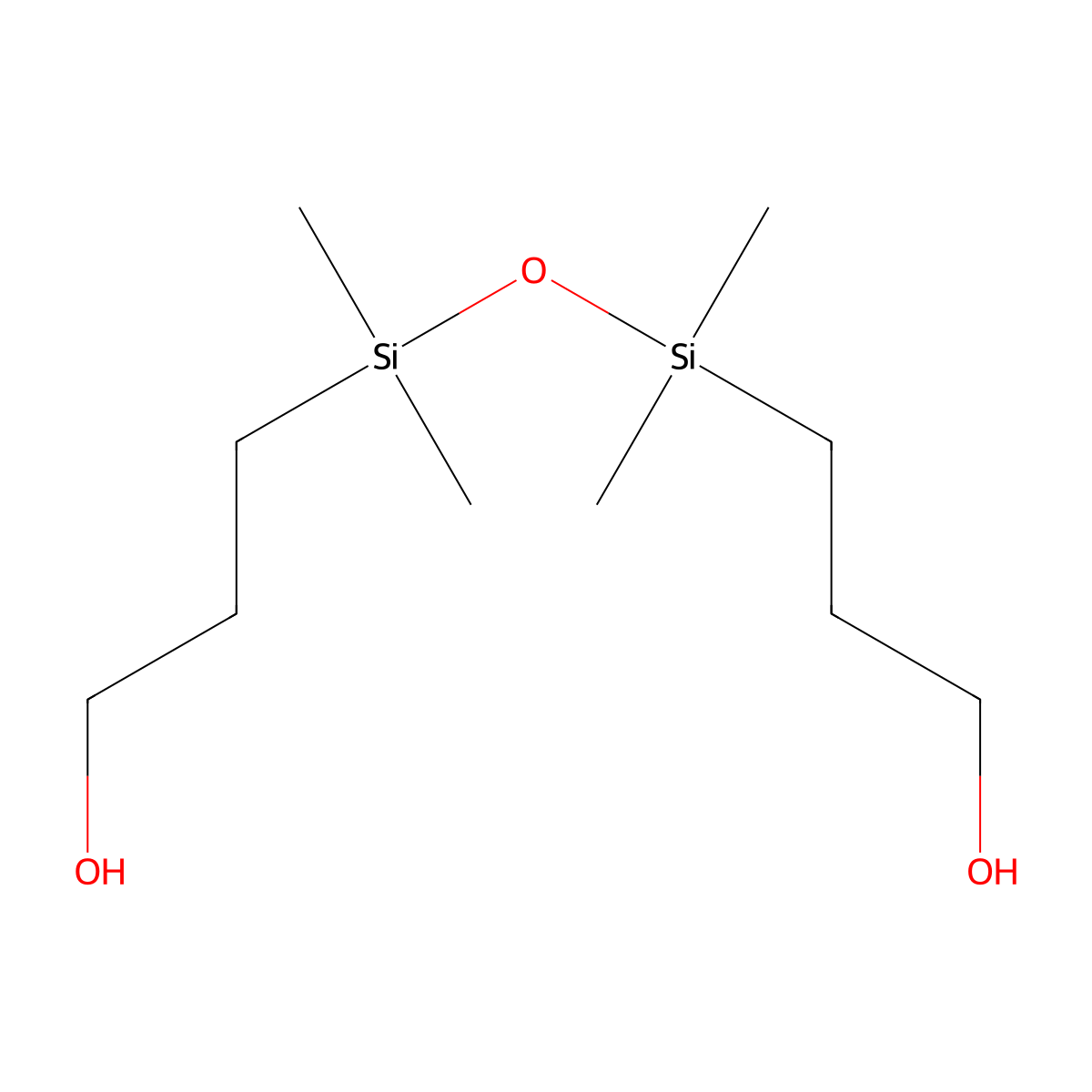 3,3'-(1,1,3,3-Tetramethyldisiloxane-1,3-diyl)dipropanol molecular structure, CAS 18001-97-3