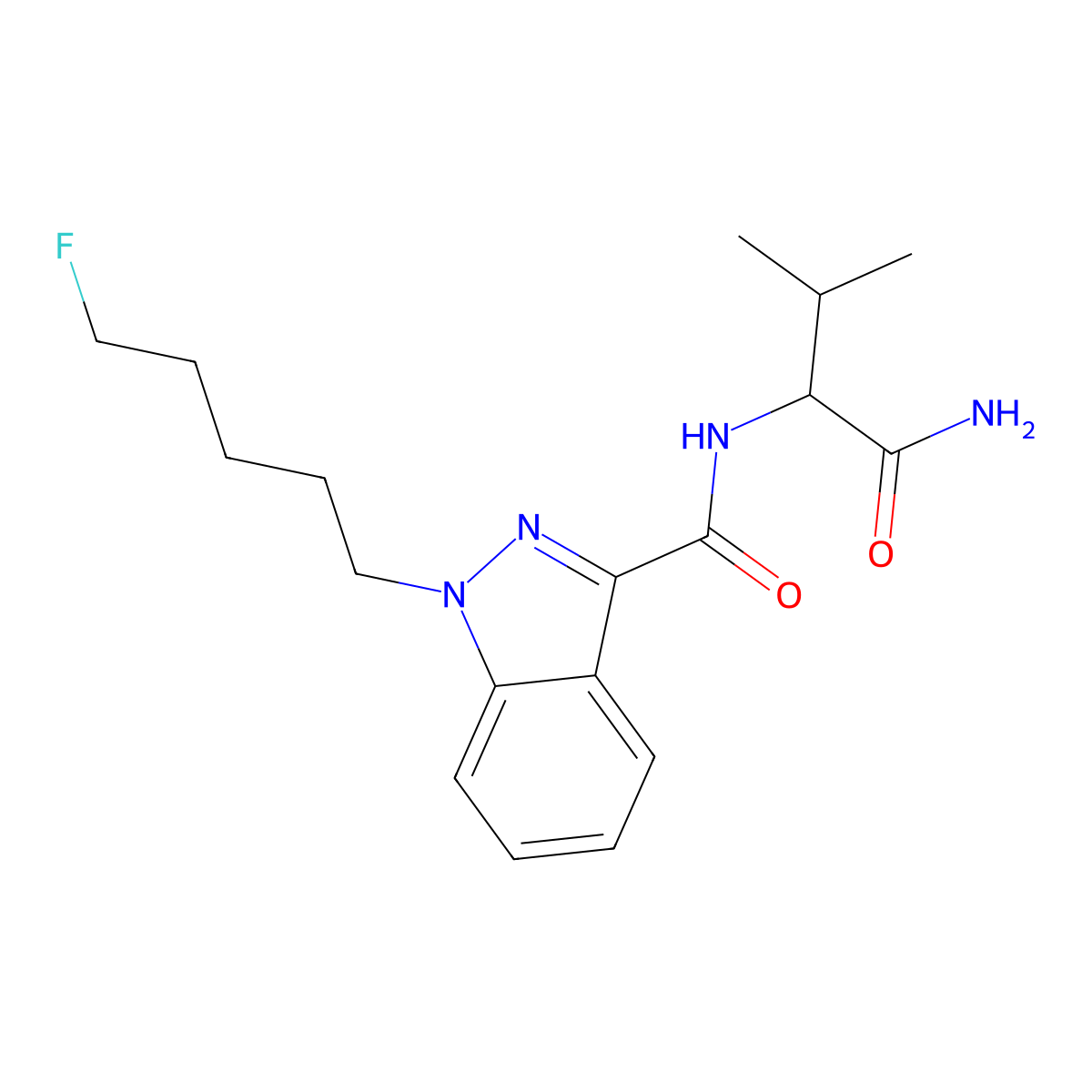 5-Fluoro-AB-PINACA molecular structure, CAS 1800101-60-3