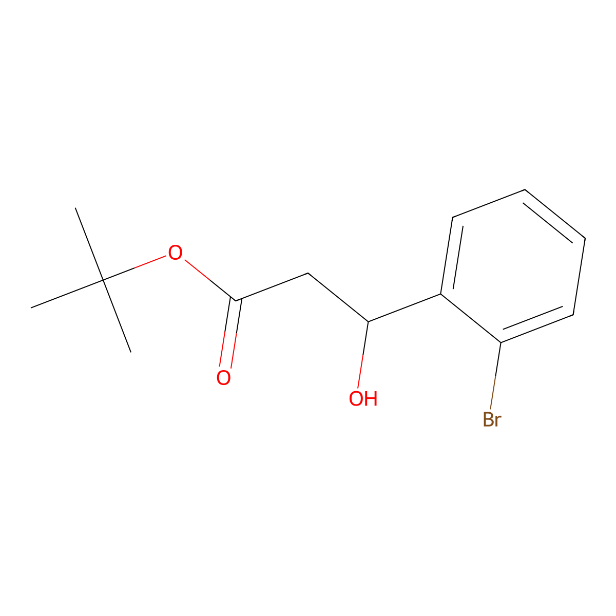 1,1-Dimethylethyl 2-bromo-beta-hydroxybenZenepropanoate molecular structure, CAS 1800192-21-5