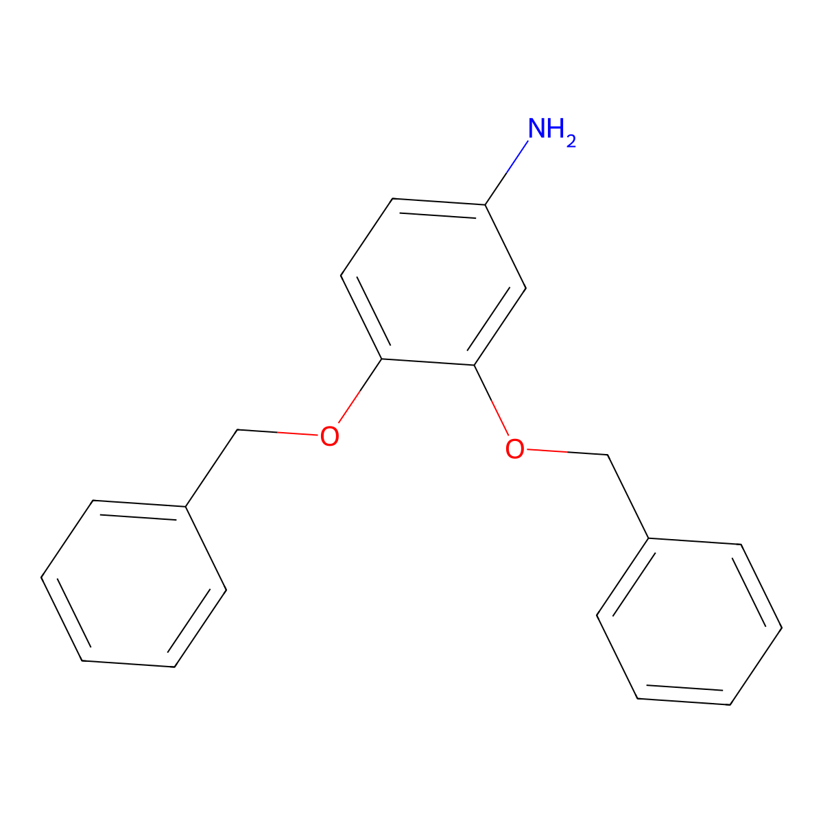 3,4-Dibenzyloxy aniline molecular structure, CAS 18002-44-3