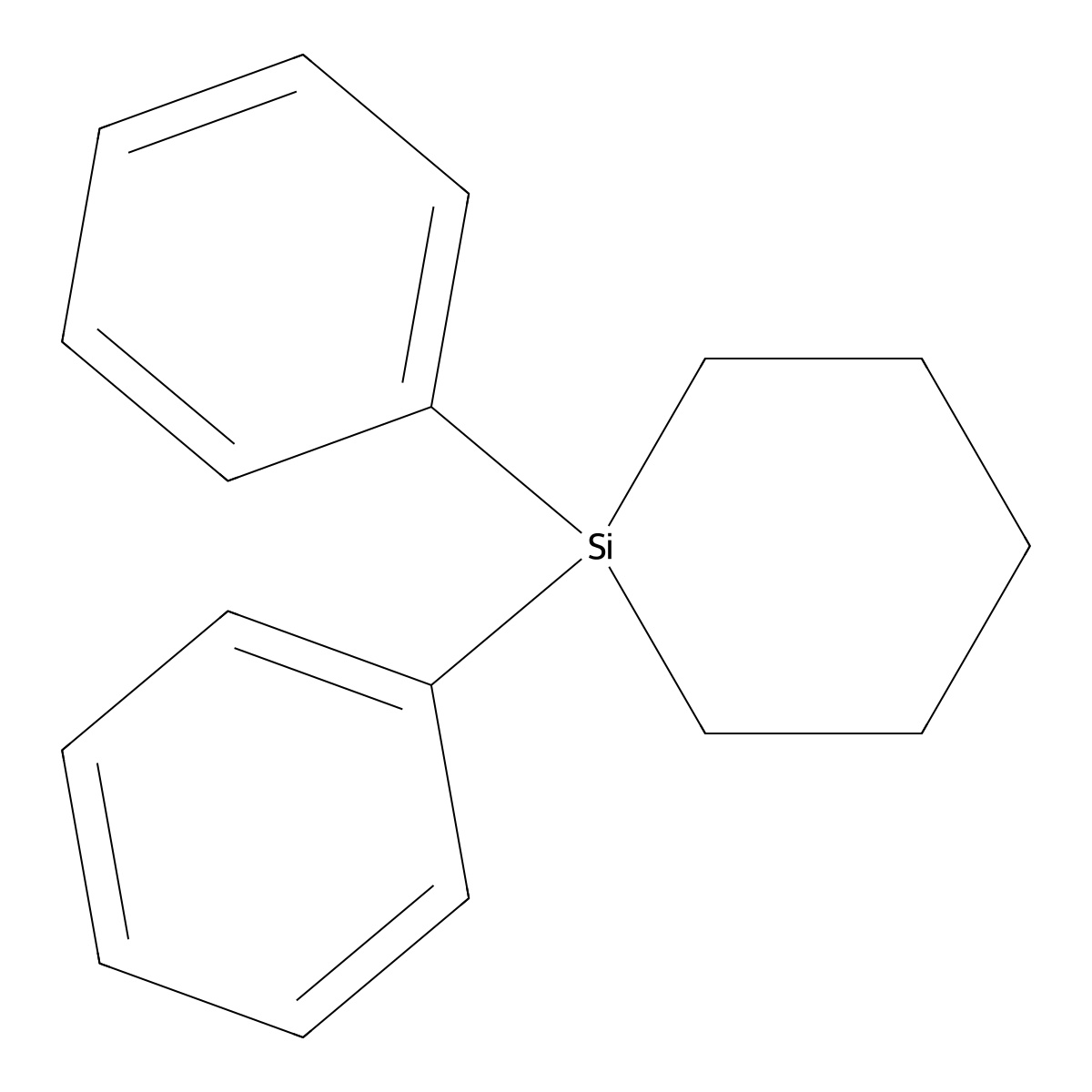 1,1-Diphenylsilacyclohexane molecular structure, CAS 18002-79-4