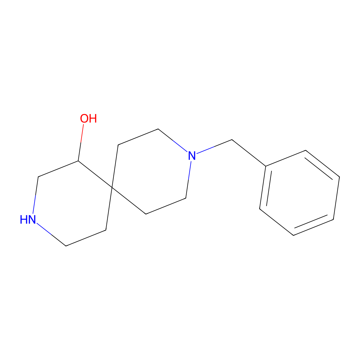 9-Benzyl-3,9-diazaspiro[5.5]undecan-1-ol molecular structure, CAS 1800218-66-9