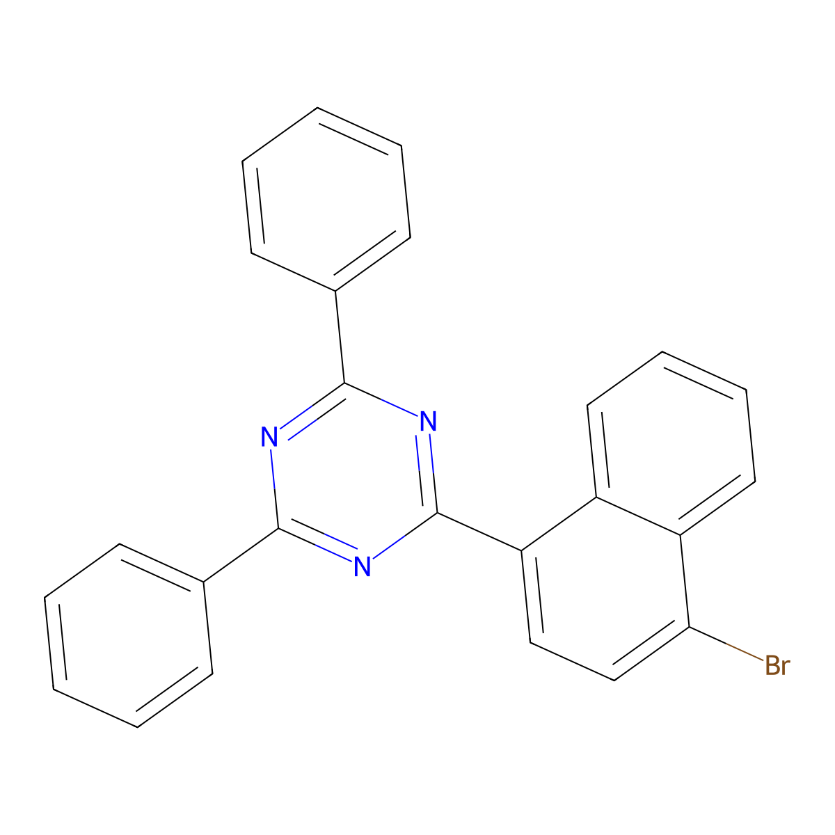 2-(4-Bromonaphthalen-1-yl)-4,6-diphenyl-1,3,5-triazine molecular structure, CAS 1800228-86-7