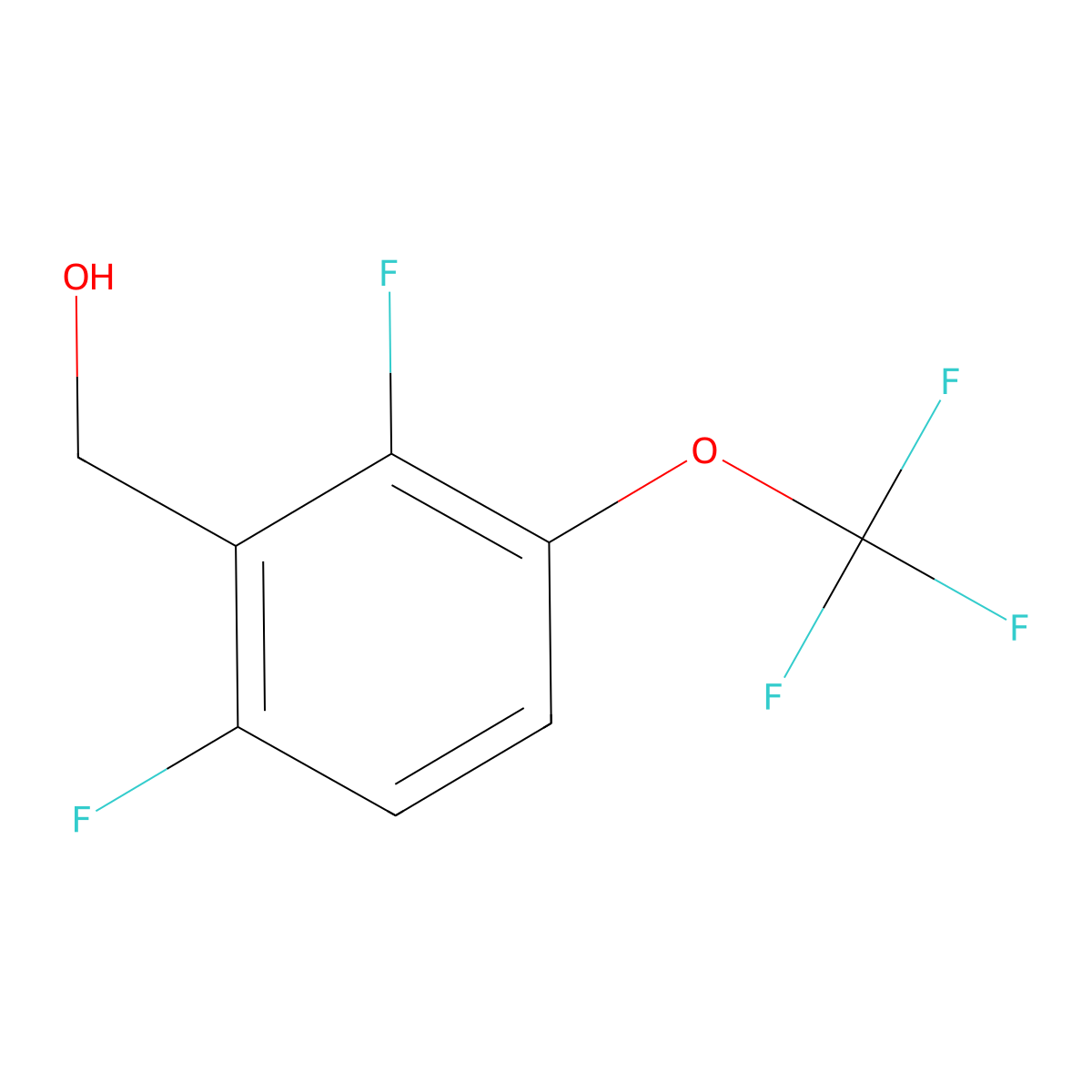 2,6-Difluoro-3-(trifluoromethoxy)benZyl alcohol molecular structure, CAS 1800231-21-3