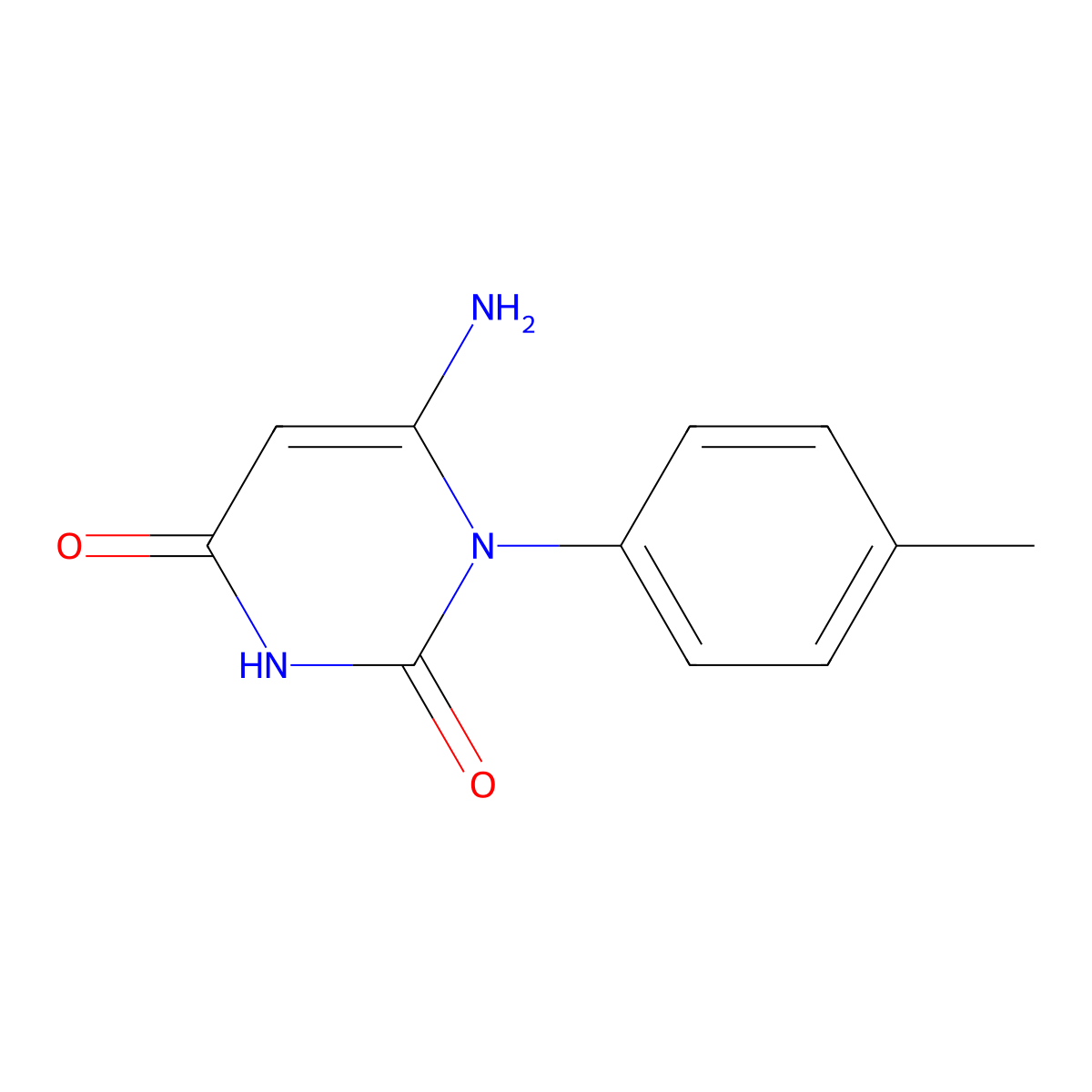 6-Amino-1-p-tolyl-1H-pyrimidine-2,4-dione molecular structure, CAS 180028-87-9