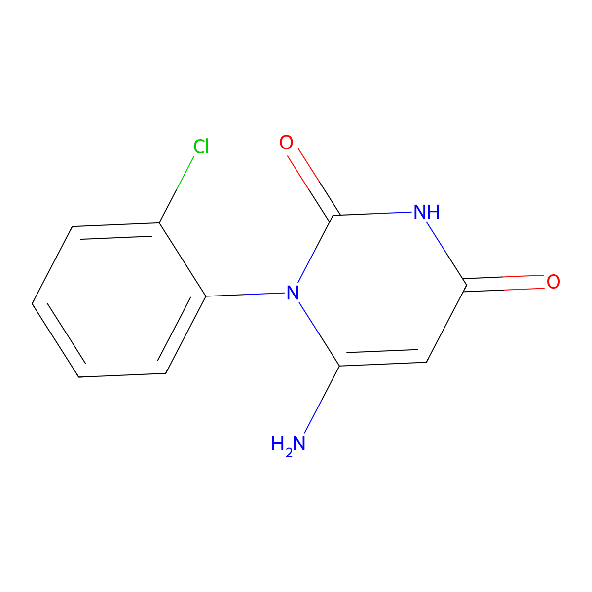6-amino-1-(2-chlorophenyl)pyrimidine-2,4(1H,3H)-dione molecular structure, CAS 180028-88-0