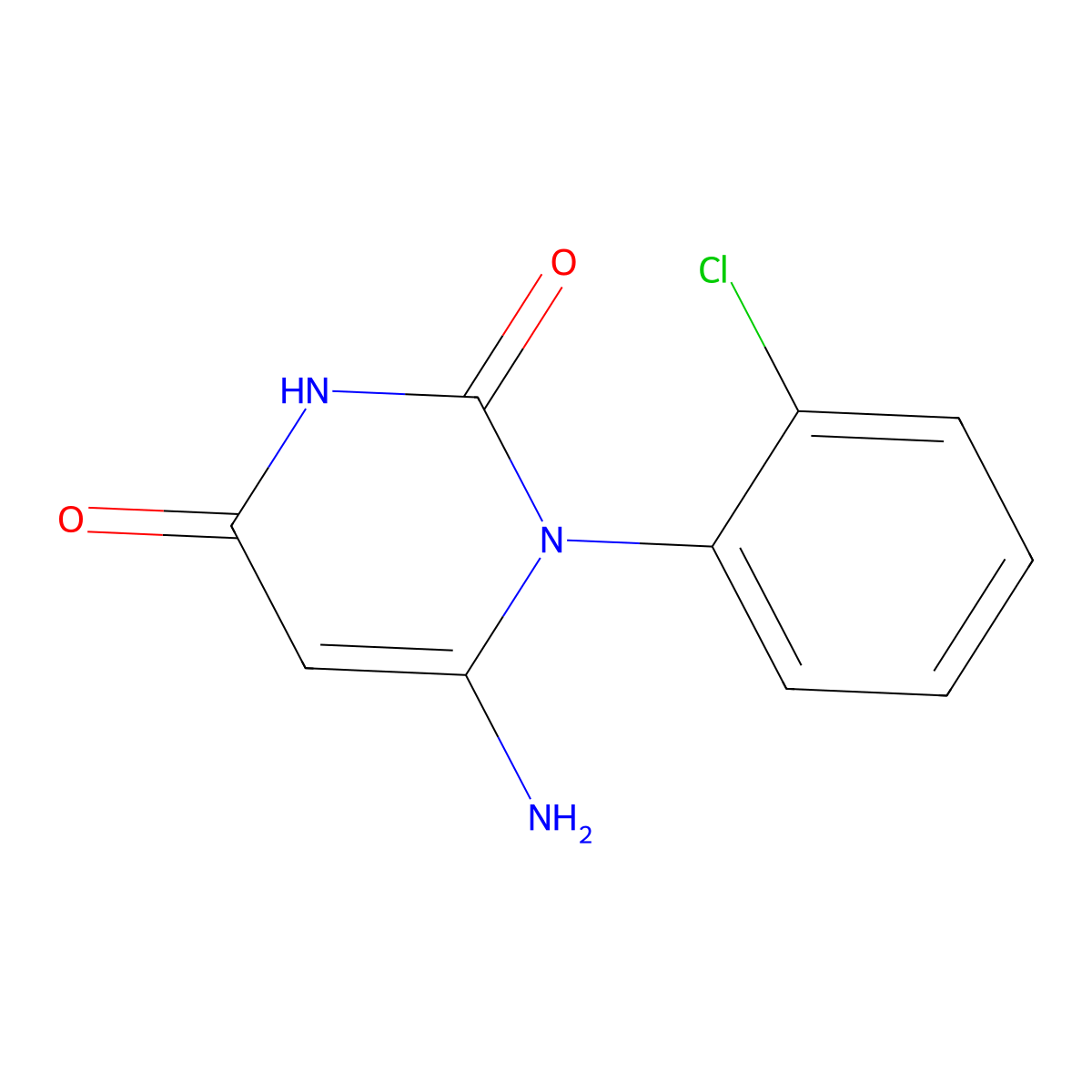6-amino-1-(2-chlorophenyl)pyrimidine-2,4(1H,3H)-dione molecular structure, CAS 180028-88-0