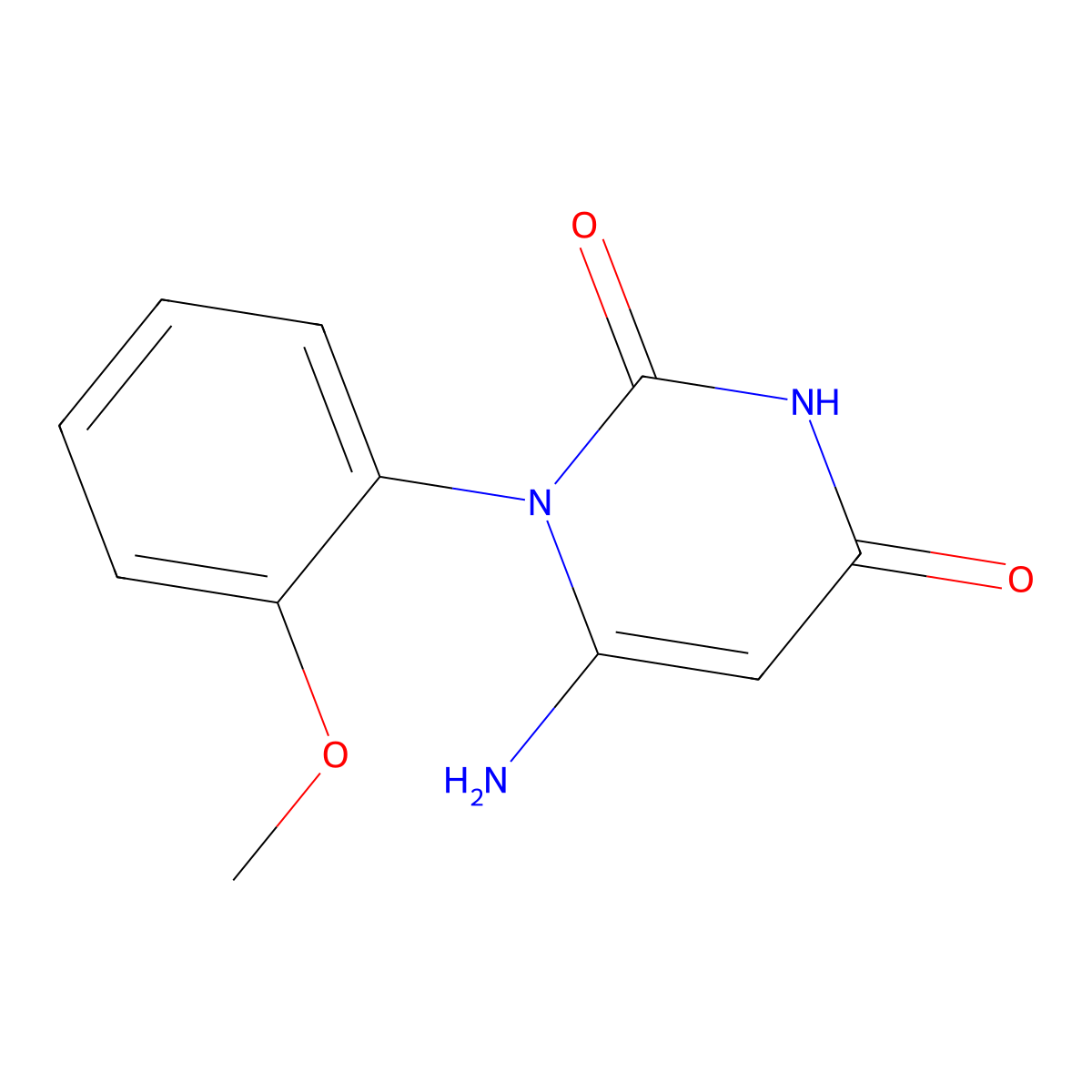 6-amino-1-(2-methoxyphenyl)pyrimidine-2,4(1H,3H)-dione molecular structure, CAS 180028-89-1