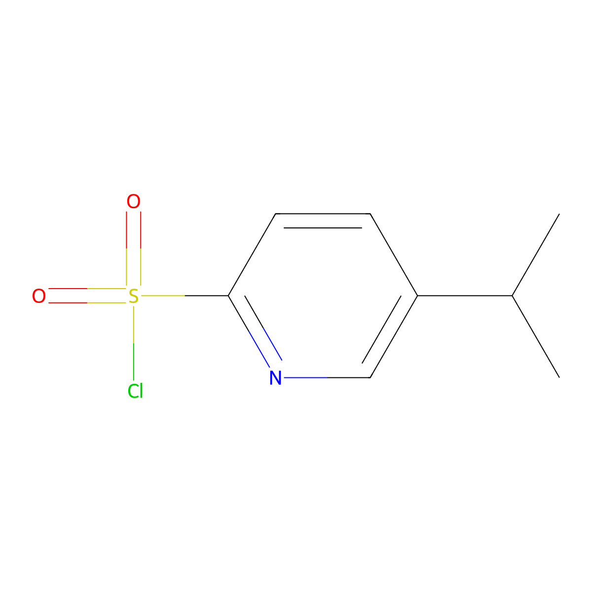 5-Isopropylpyridine-2-sulfonyl chloride molecular structure, CAS 180031-03-2