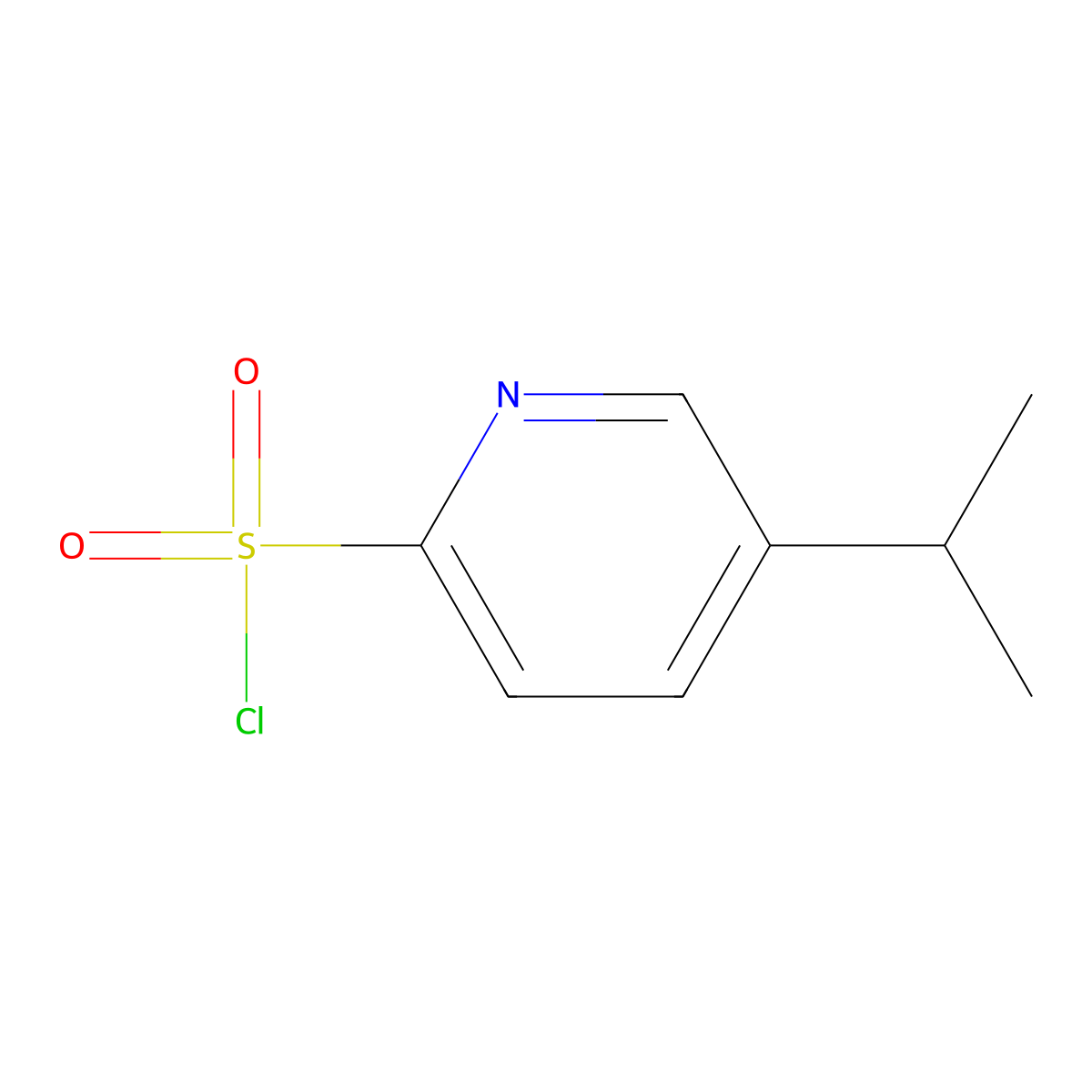 5-Isopropylpyridine-2-sulfonyl chloride molecular structure, CAS 180031-03-2
