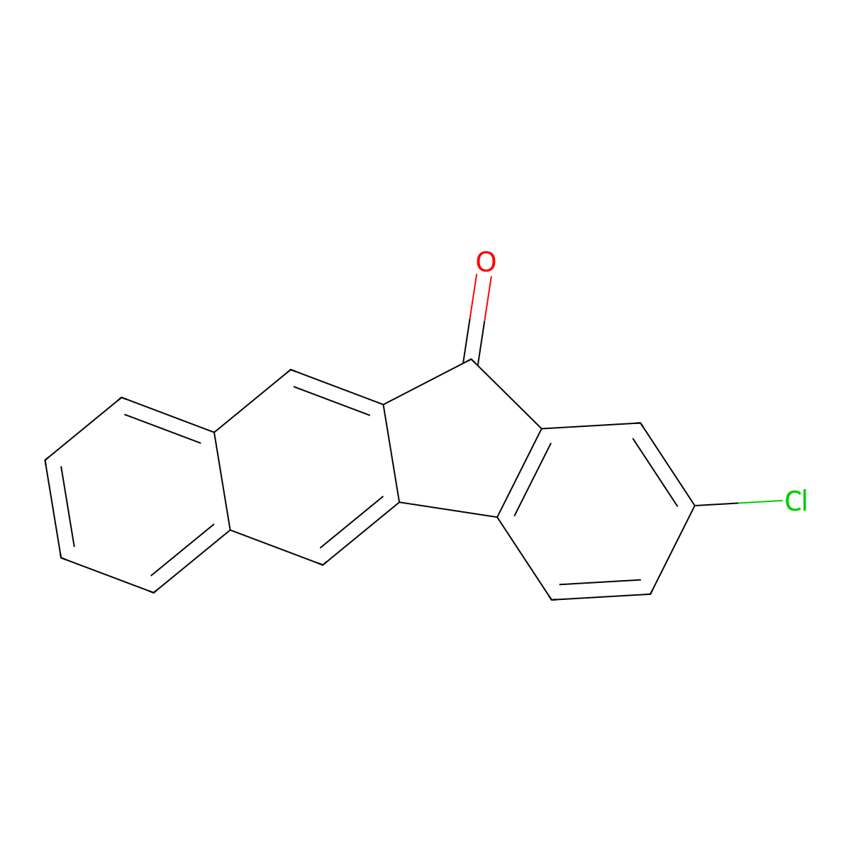 2-Chloro-11H-benzo[b]fluoren-11-one molecular structure, CAS 1800333-87-2