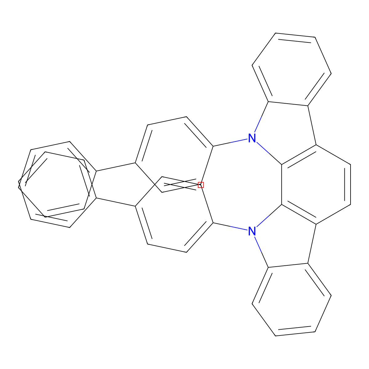 11,12-Bis([1,1'-biphenyl]-4-YL)-11,12-dihydroindolo[2,3-A]carbazole molecular structure, CAS 1800386-92-8