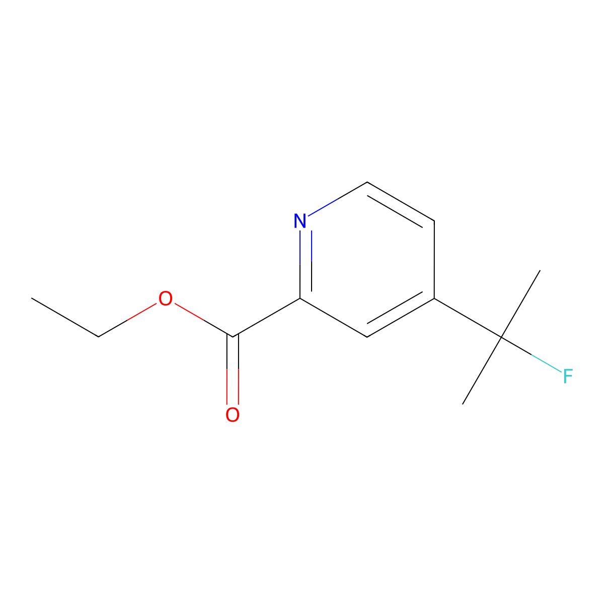 Ethyl 4-(2-fluoropropan-2-yl)picolinate molecular structure, CAS 1800399-15-8