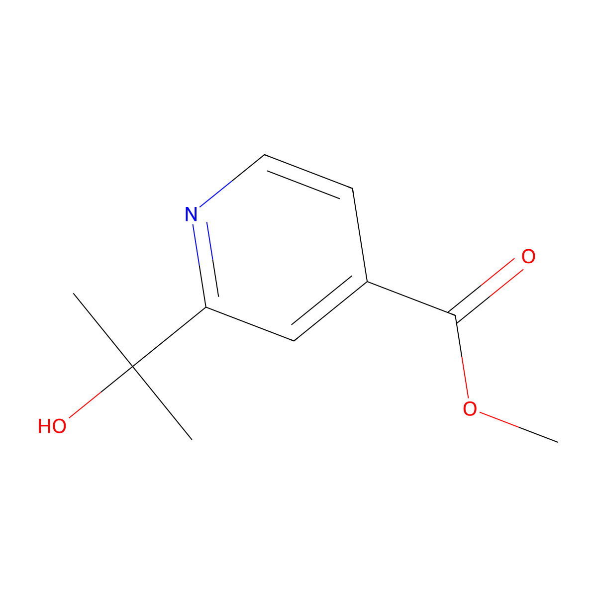 Methyl 2-(2-hydroxypropan-2-yl)isonicotinate molecular structure, CAS 1800399-39-6