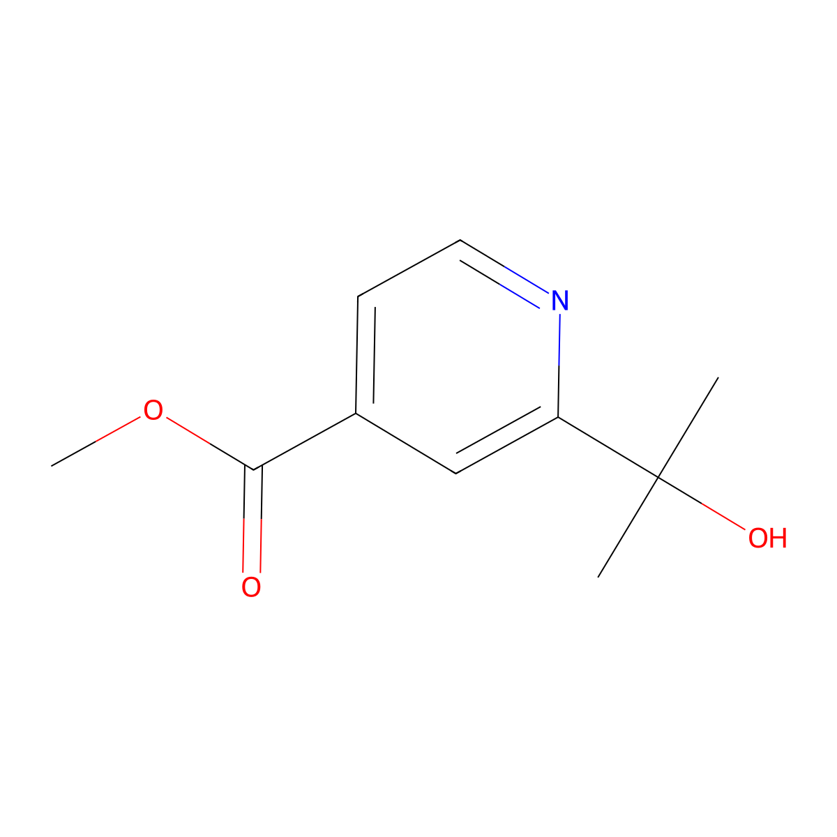 Methyl 2-(2-hydroxypropan-2-yl)isonicotinate molecular structure, CAS 1800399-39-6