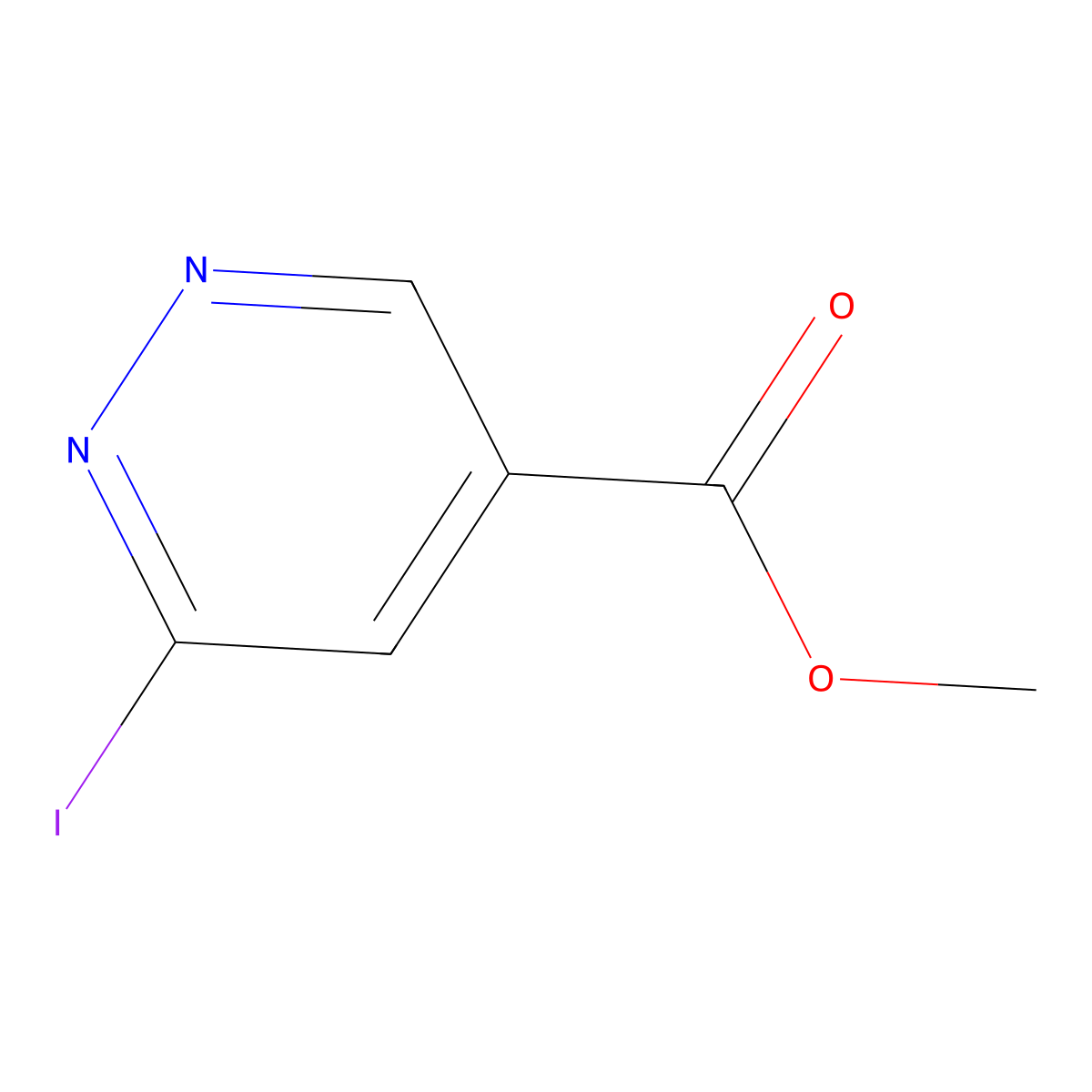 Methyl 6-iodopyridazine-4-carboxylate molecular structure, CAS 1800399-42-1