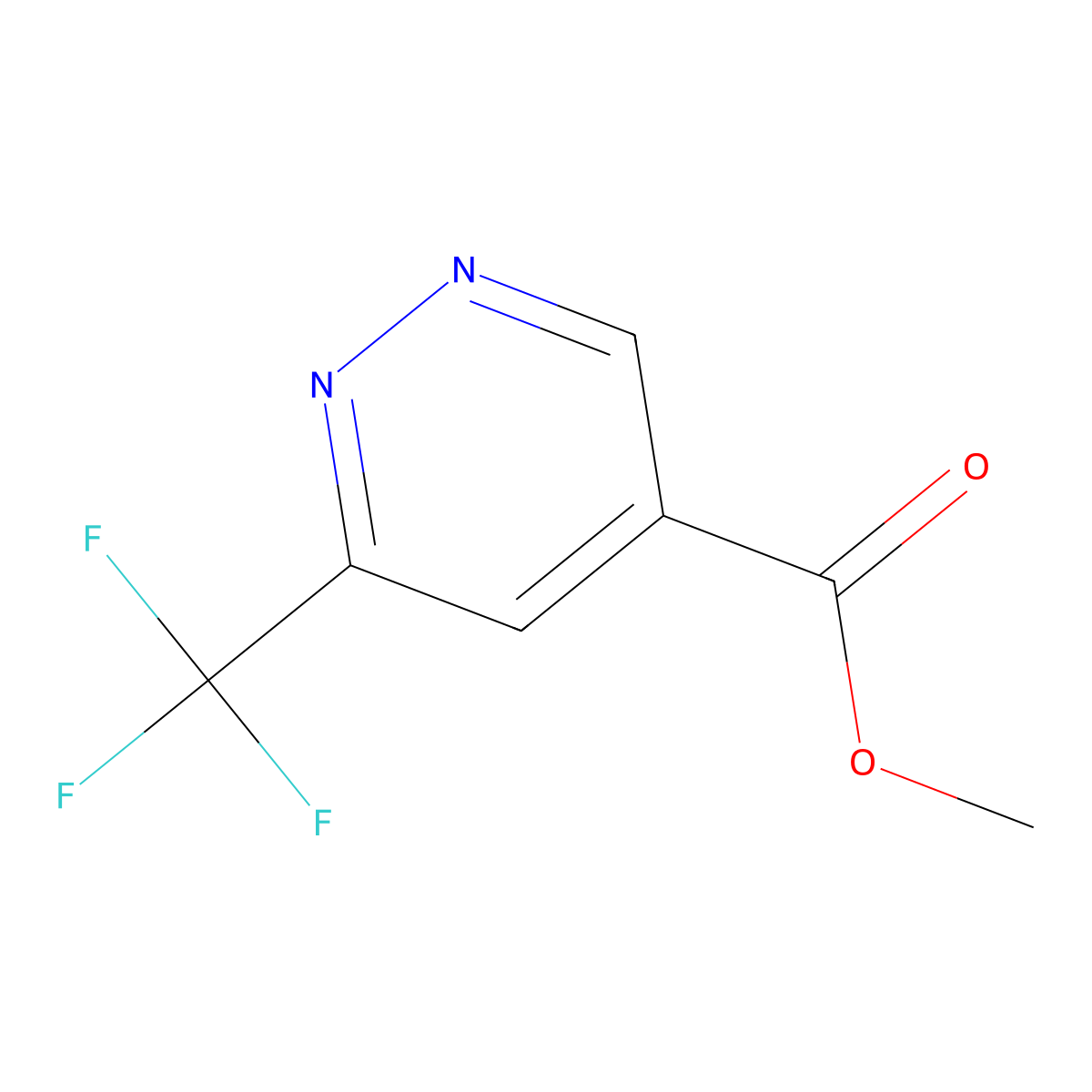 Methyl 6-(trifluoromethyl)pyridazine-4-carboxylate molecular structure, CAS 1800399-43-2