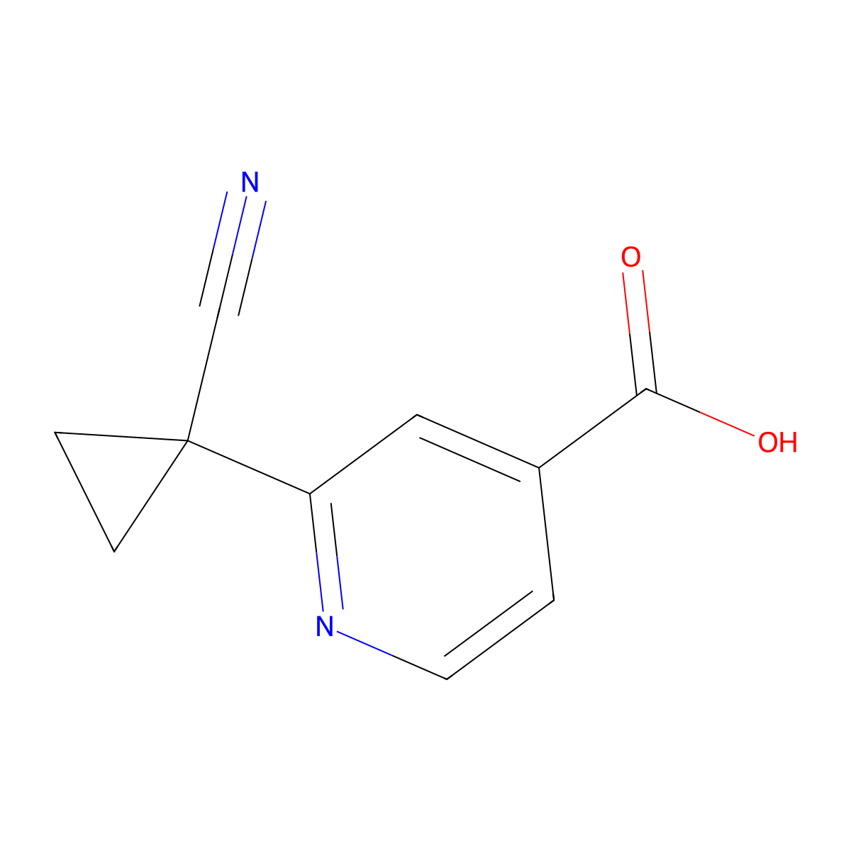 2-(1-Cyanocyclopropyl)isonicotinic acid molecular structure, CAS 1800399-45-4