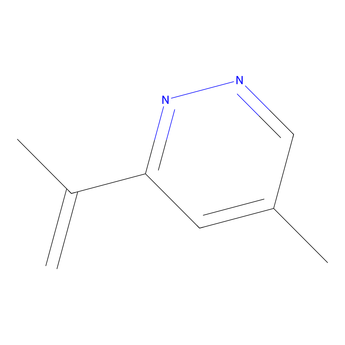 5-Methyl-3-(prop-1-en-2-yl)pyridazine molecular structure, CAS 1800399-51-2