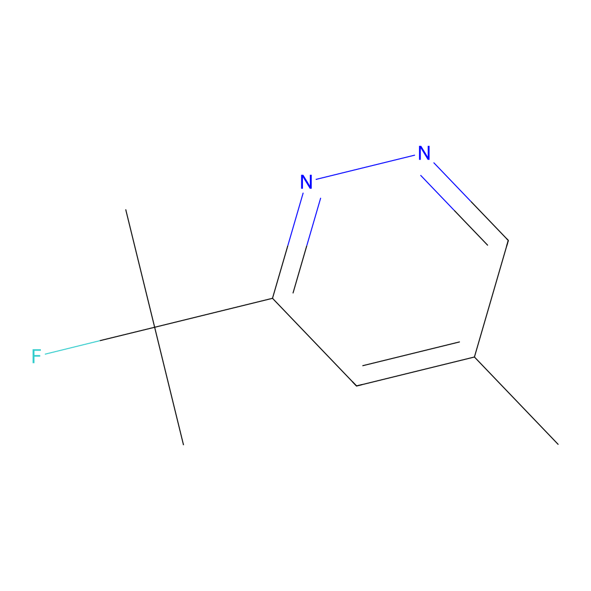 3-(2-Fluoropropan-2-yl)-5-methylpyridazine molecular structure, CAS 1800399-54-5