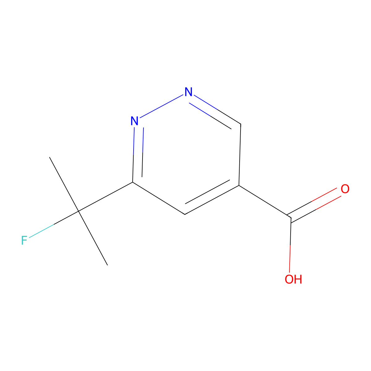 6-(2-Fluoropropan-2-yl)pyridazine-4-carboxylic acid molecular structure, CAS 1800399-55-6