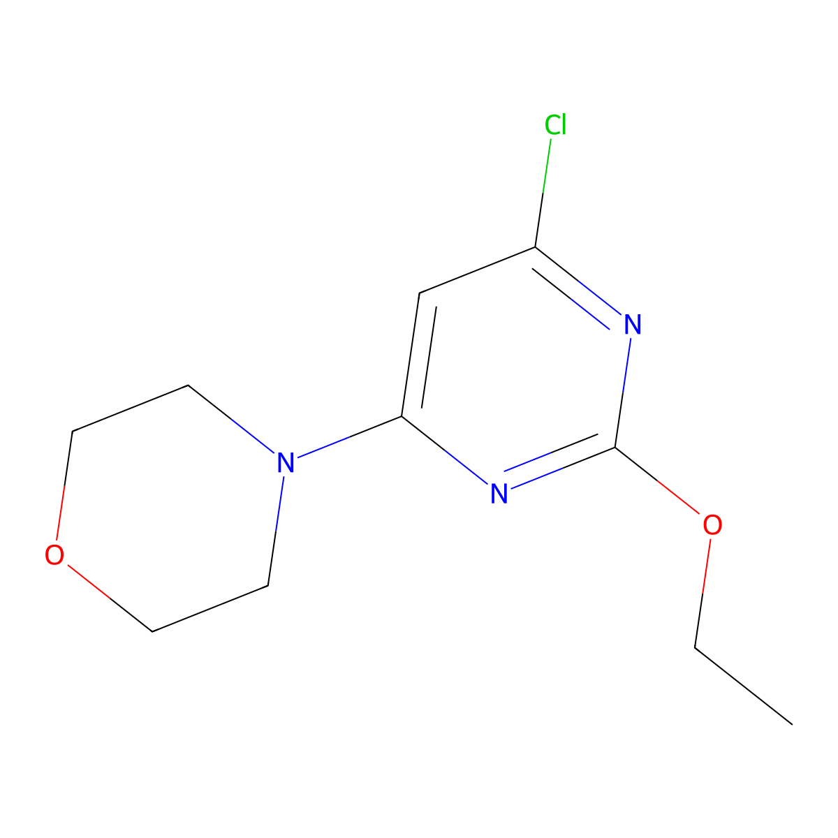 4-(6-Chloro-2-ethoxypyrimidin-4-yl)morpholine molecular structure, CAS 1800400-83-2