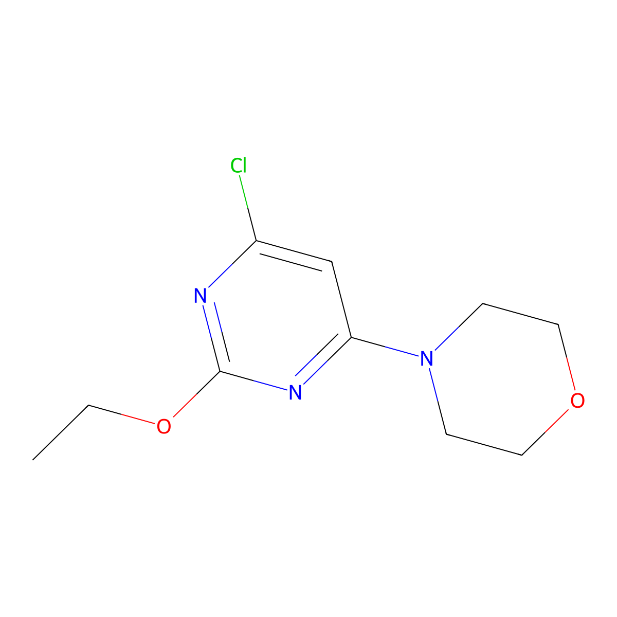 4-(6-Chloro-2-ethoxypyrimidin-4-yl)morpholine molecular structure, CAS 1800400-83-2