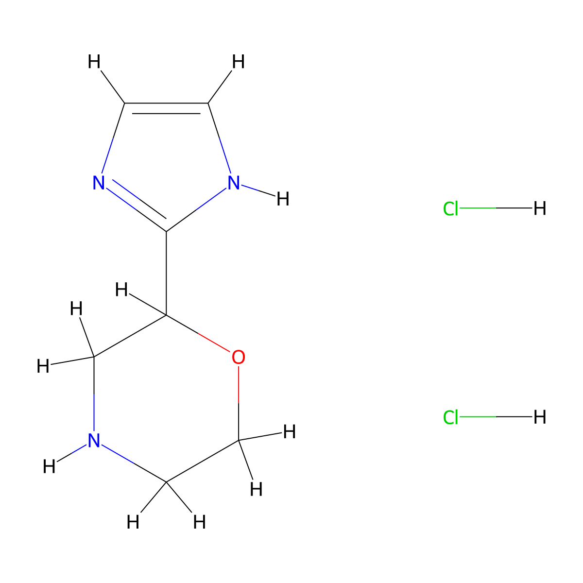 2-(1H-imidazol-2-yl)morpholine dihydrochloride molecular structure, CAS 1800401-71-1