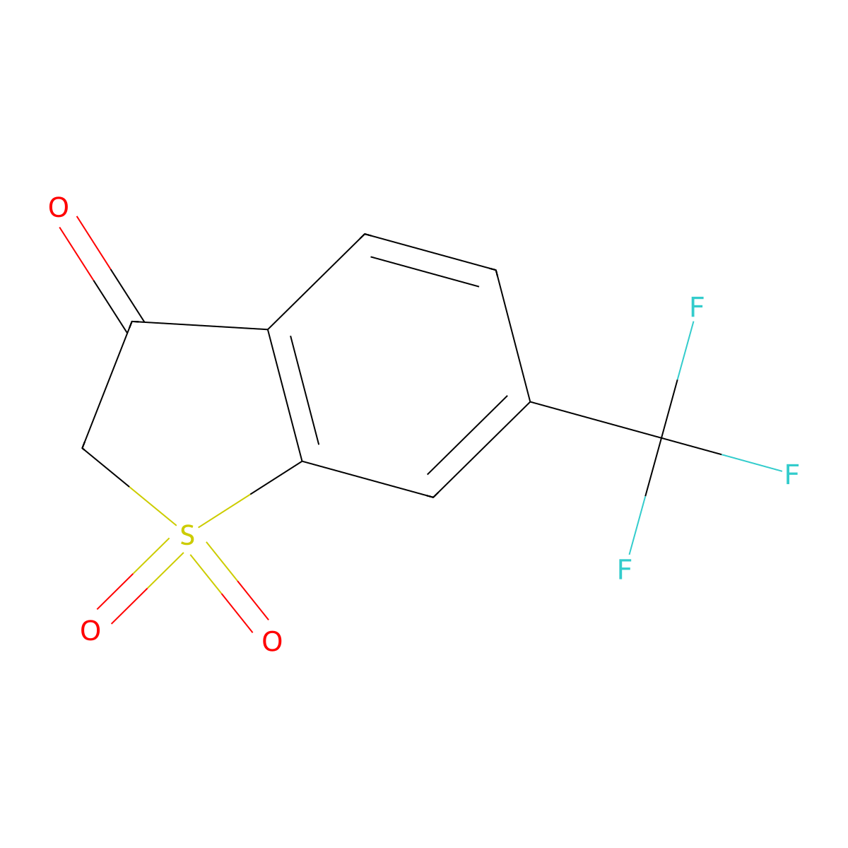 6-(Trifluoromethyl)benzo[b]thiophen-3(2H)-one 1,1-Dioxide molecular structure, CAS 1800430-79-8