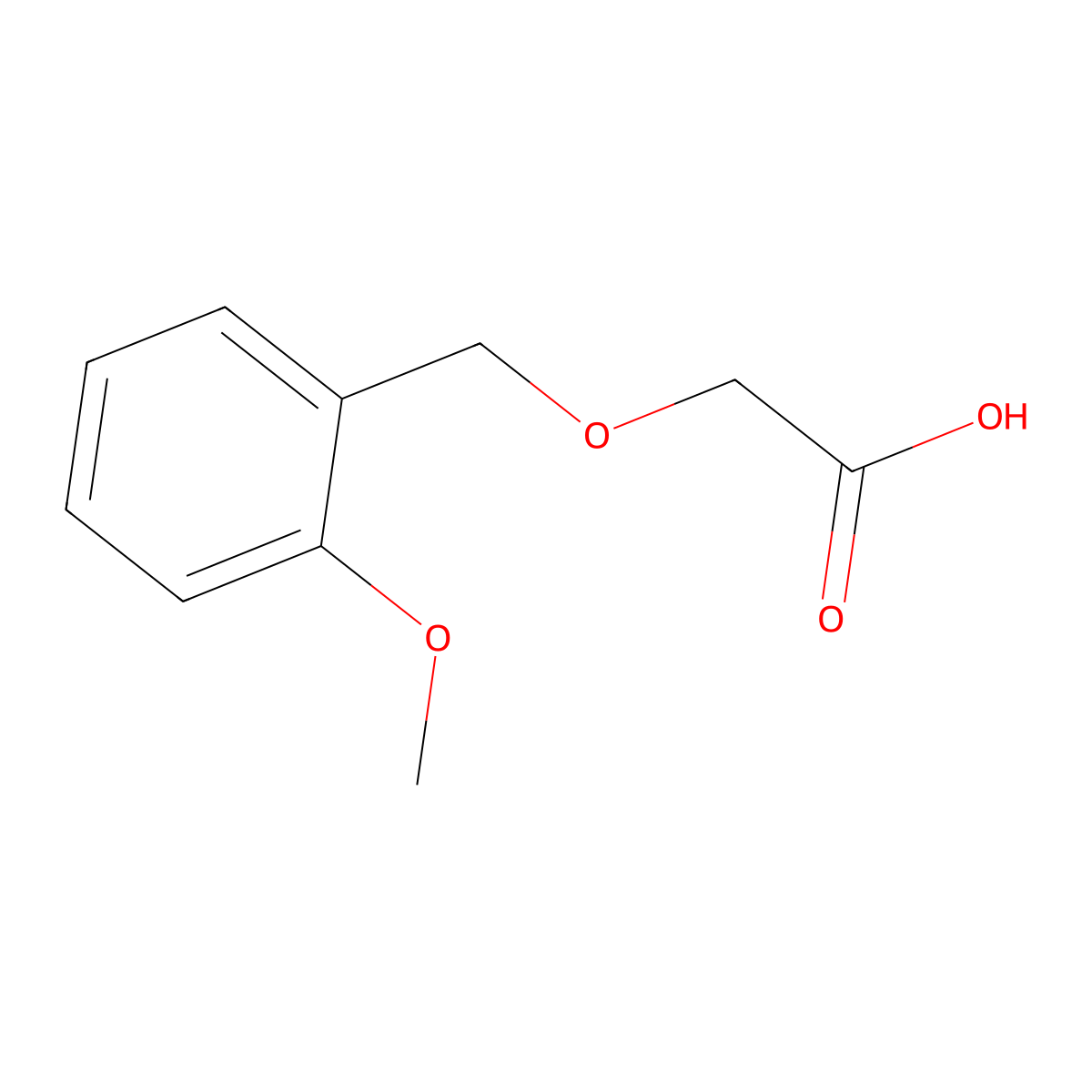 2-[(2-Methoxyphenyl)methoxy]acetic acid molecular structure, CAS 180044-49-9